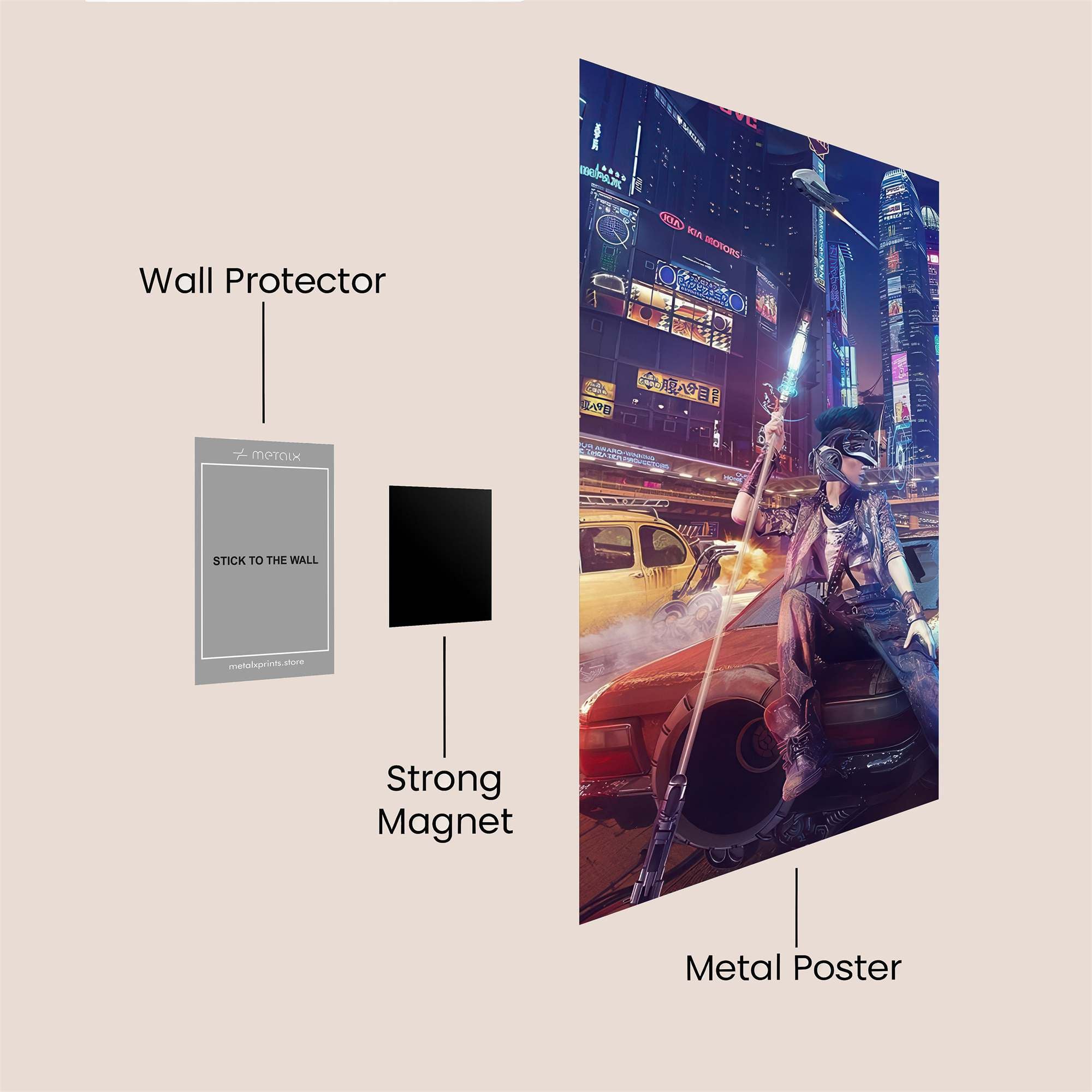 Cyberpunk Reverie Safe Wall Magnetic / M