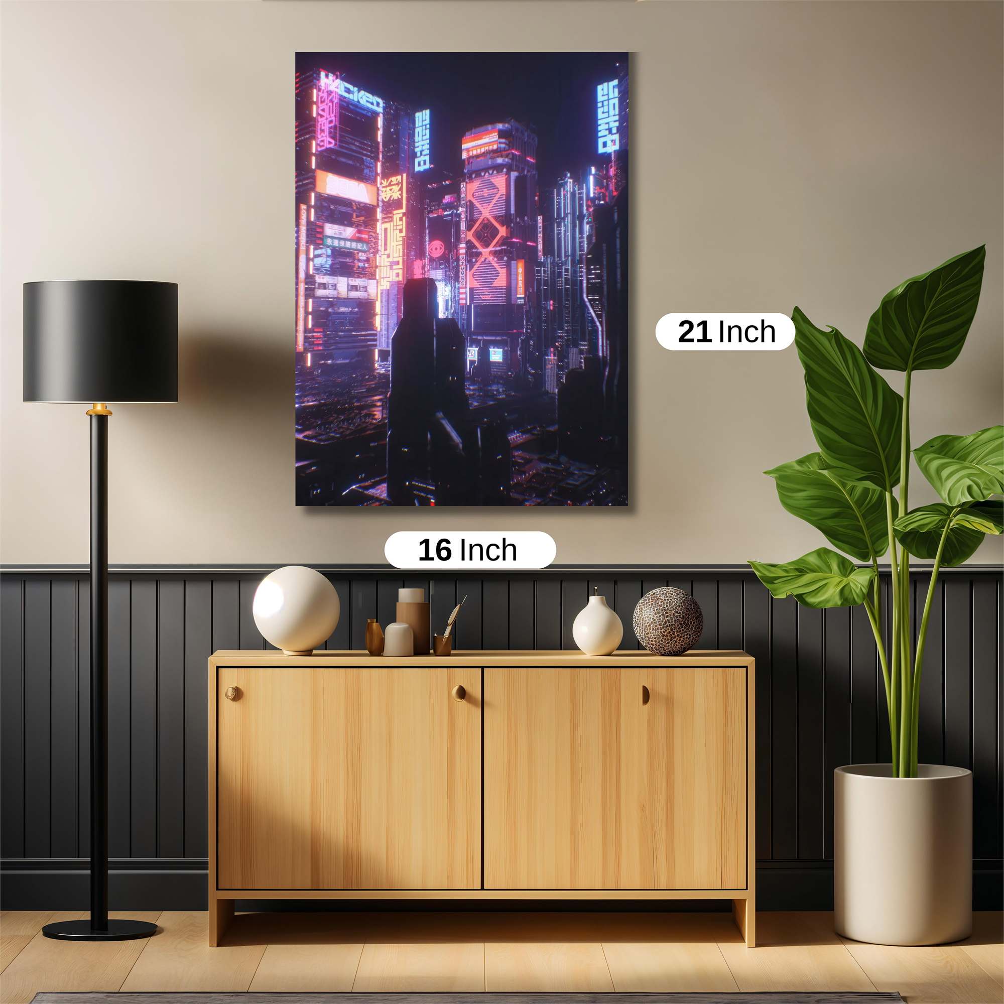 Cyberpunk Dreamscape Safe Wall Magnetic / M