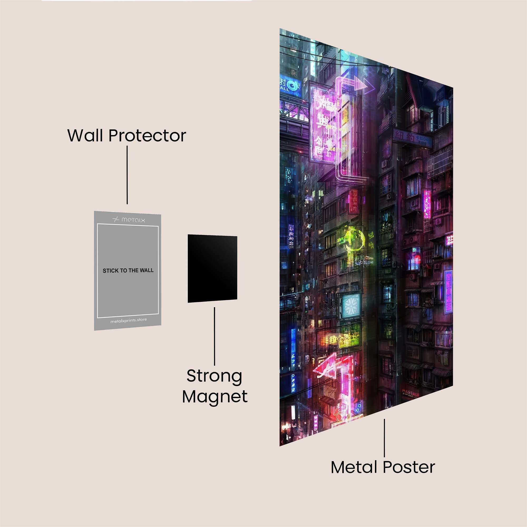 Cyberpunk Whimsy Safe Wall Magnetic / M