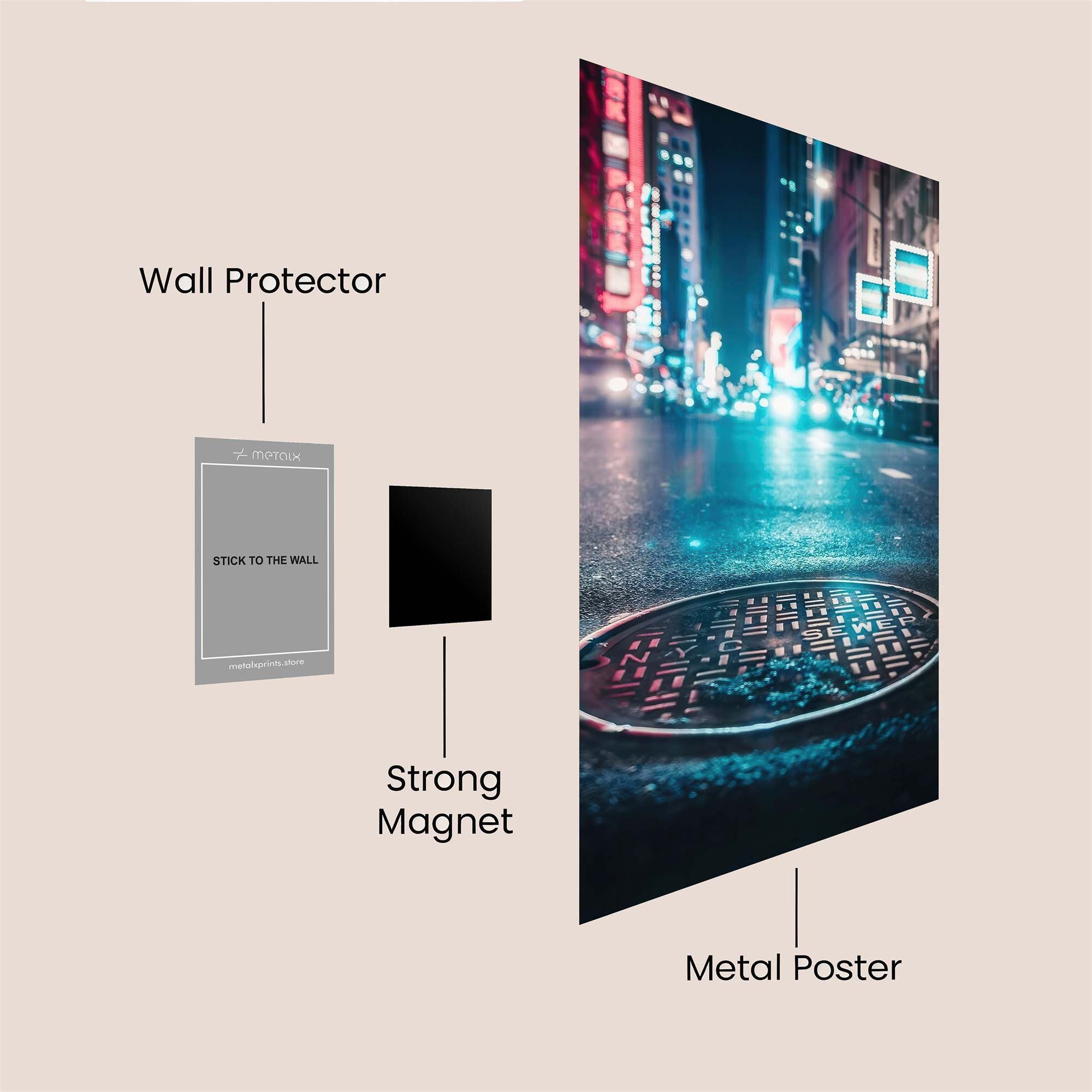 City Glow Safe Wall Magnetic / M