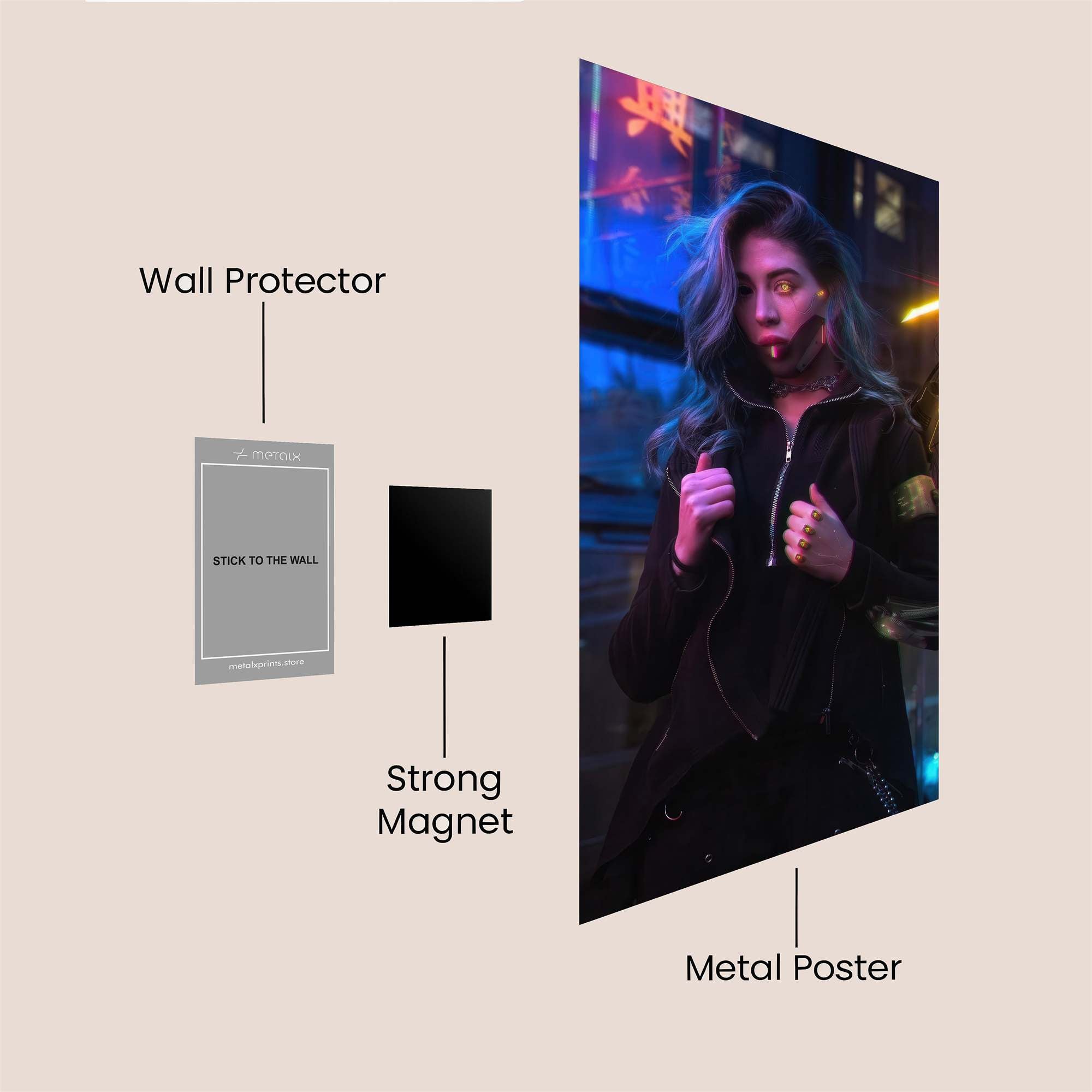 Cyberpunk Vibe Safe Wall Magnetic / M