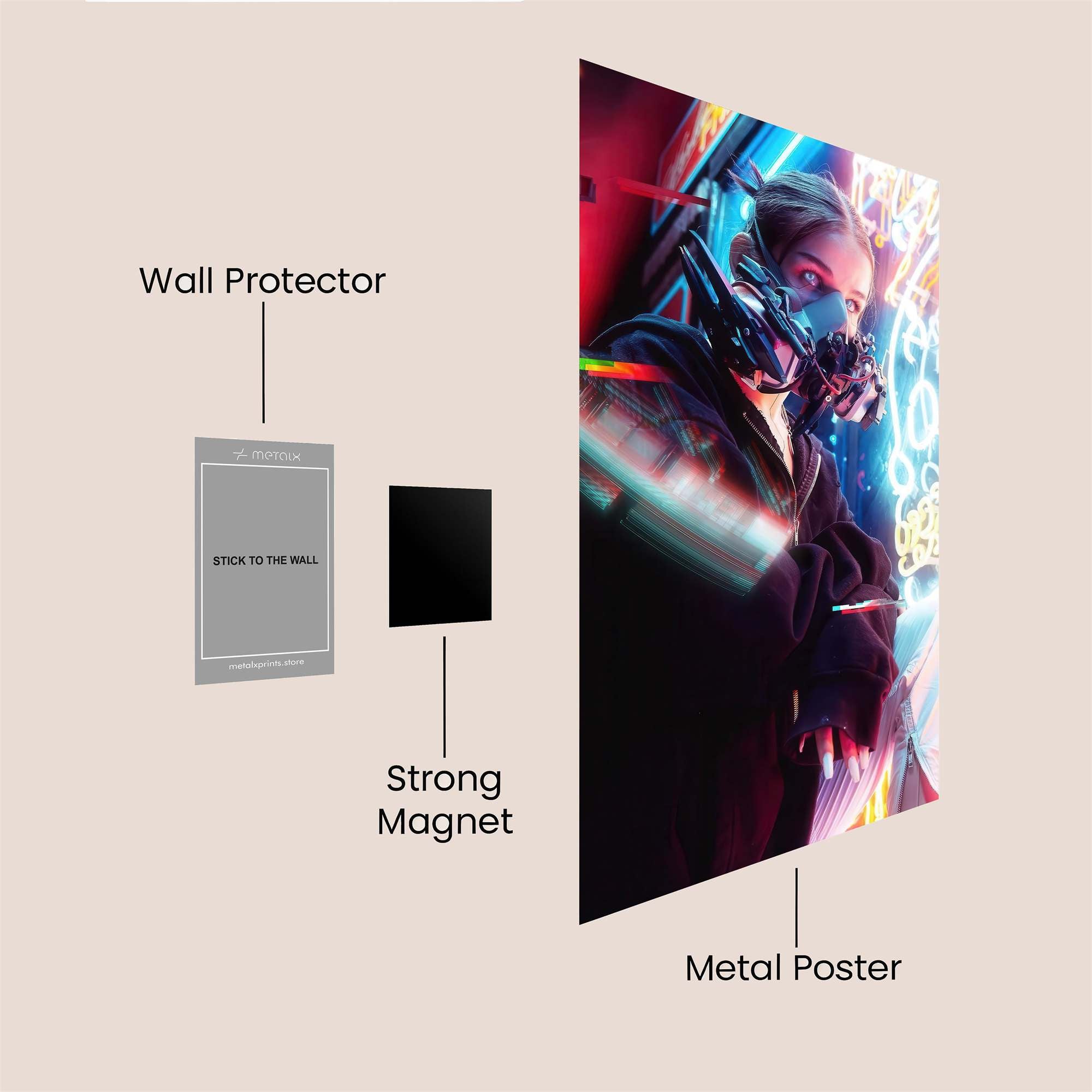 Cyberpunk Whimsy Safe Wall Magnetic / M