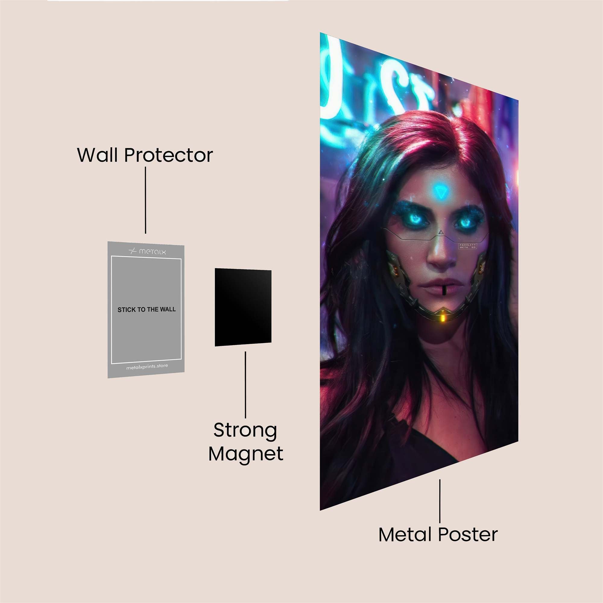 Neon Enigma Safe Wall Magnetic / M