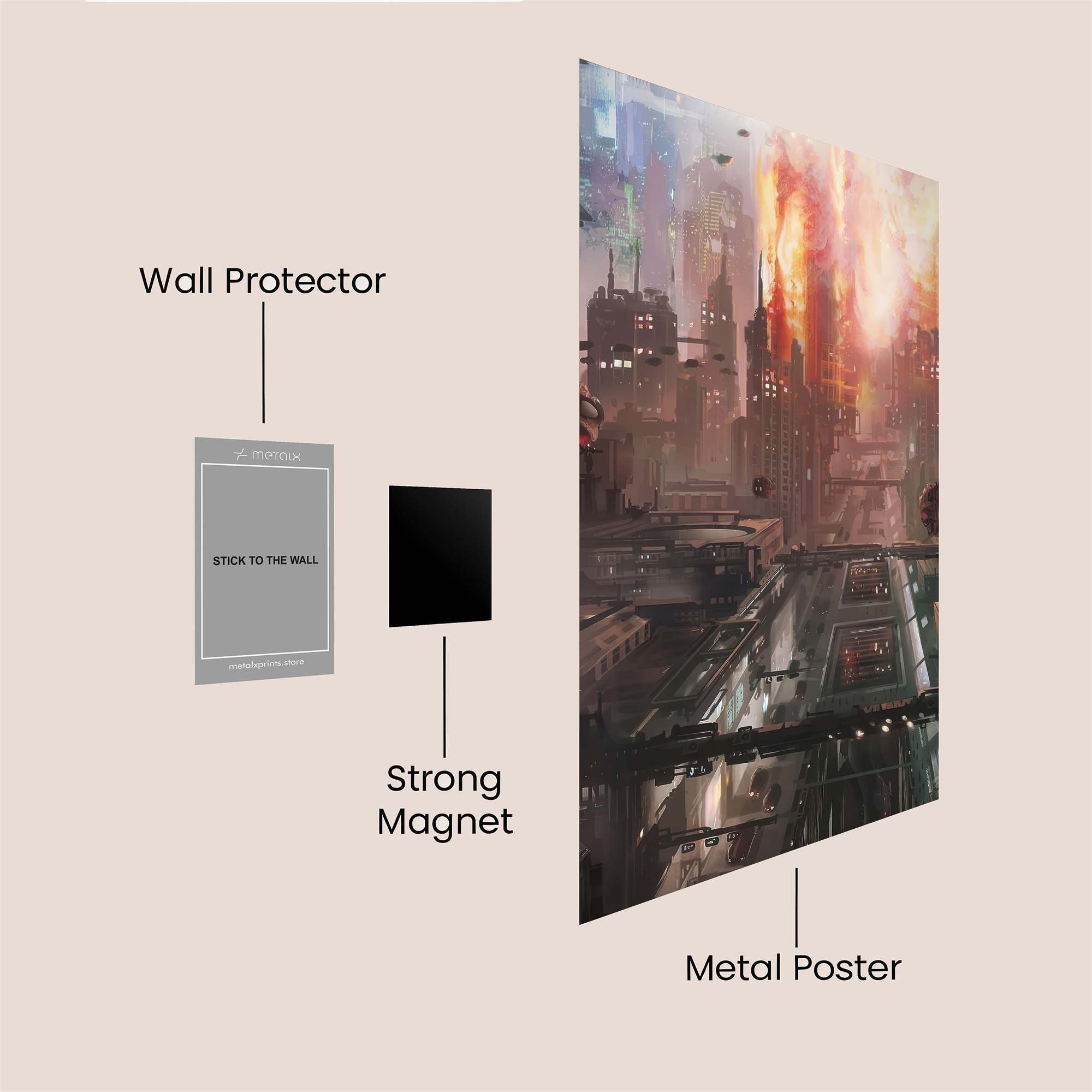 Inferno City Safe Wall Magnetic / M