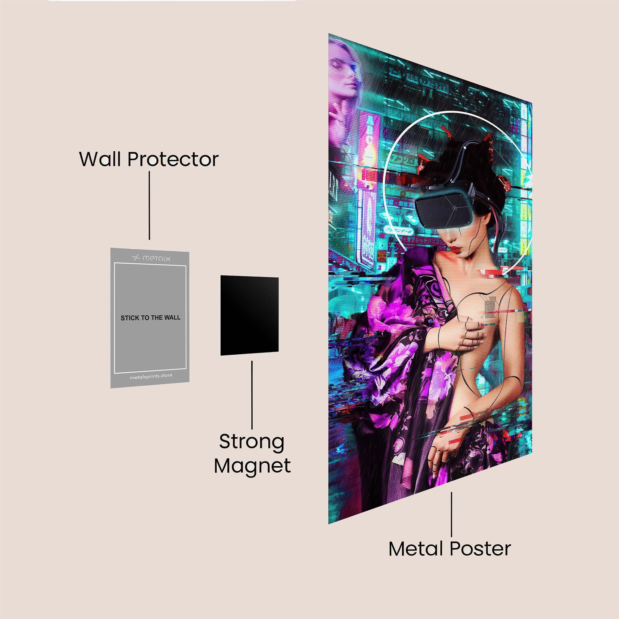 Cyber Serenity Safe Wall Magnetic / M