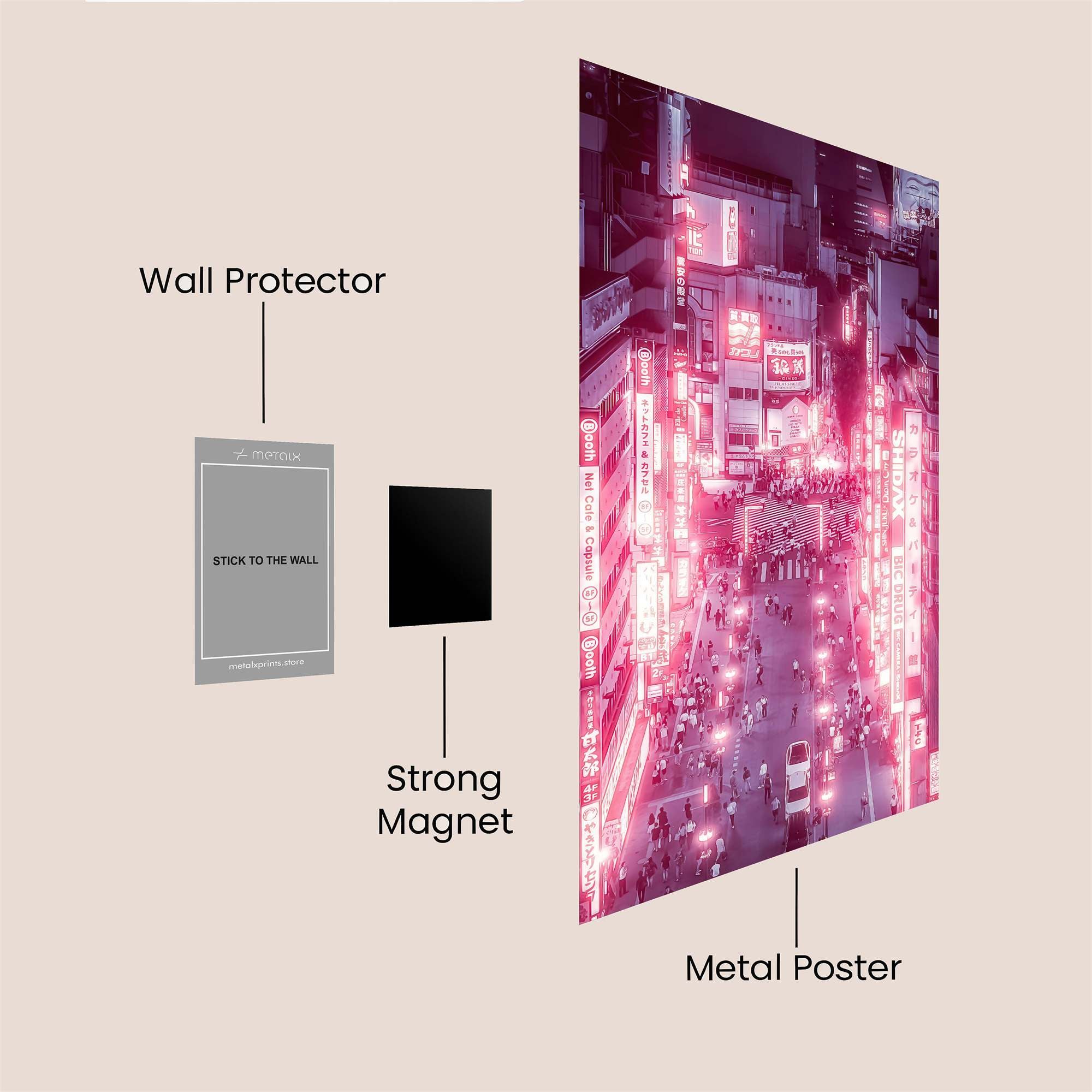 Shibuya Vibrant Safe Wall Magnetic / M