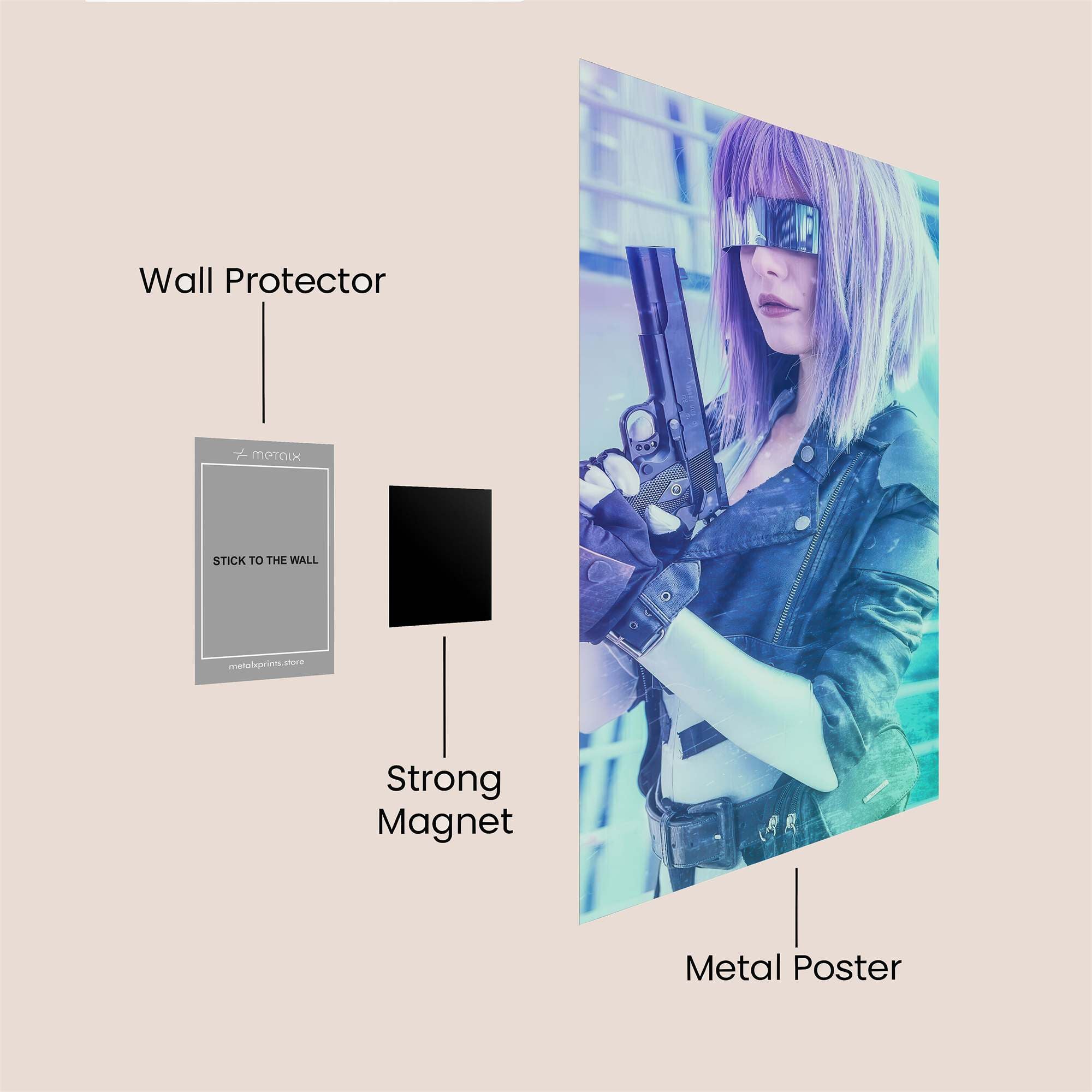 Violet Vigilante Safe Wall Magnetic / M