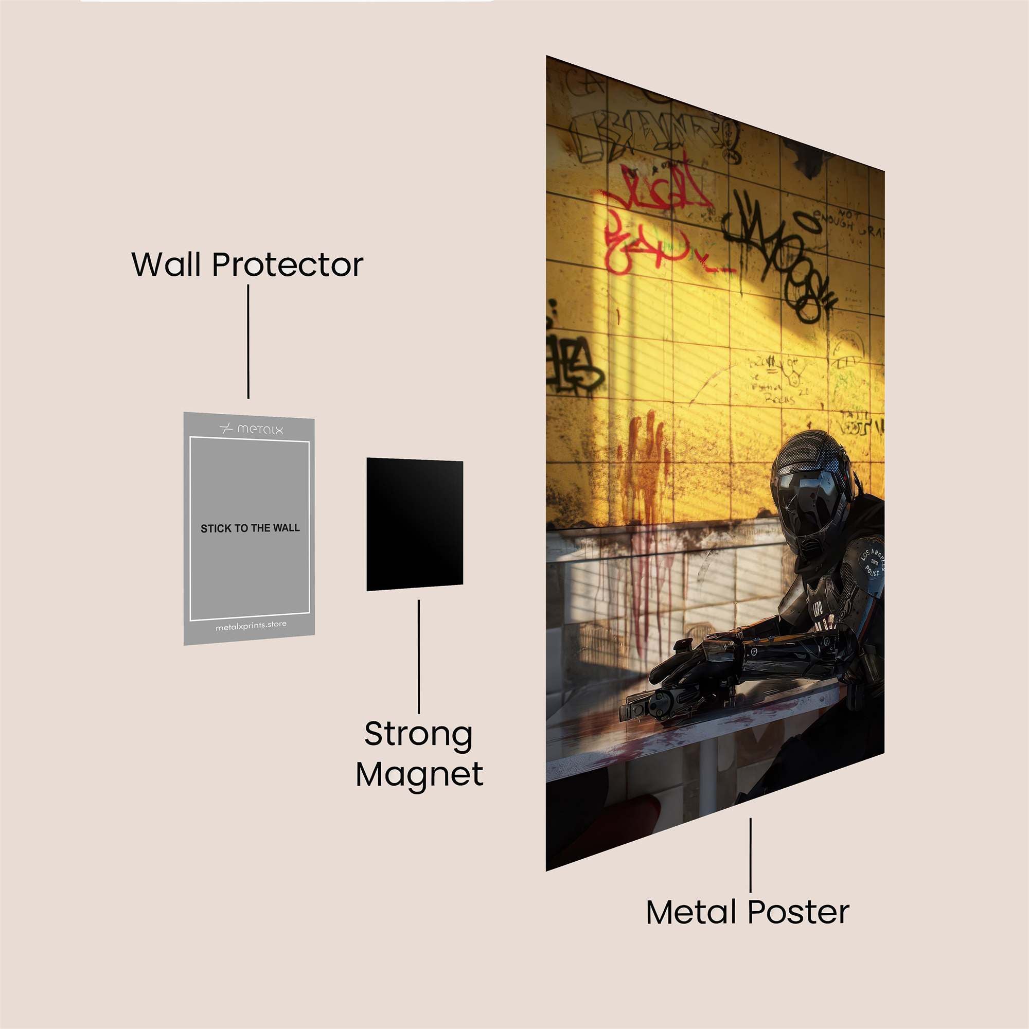 Cyberpunk Solitude Safe Wall Magnetic / M