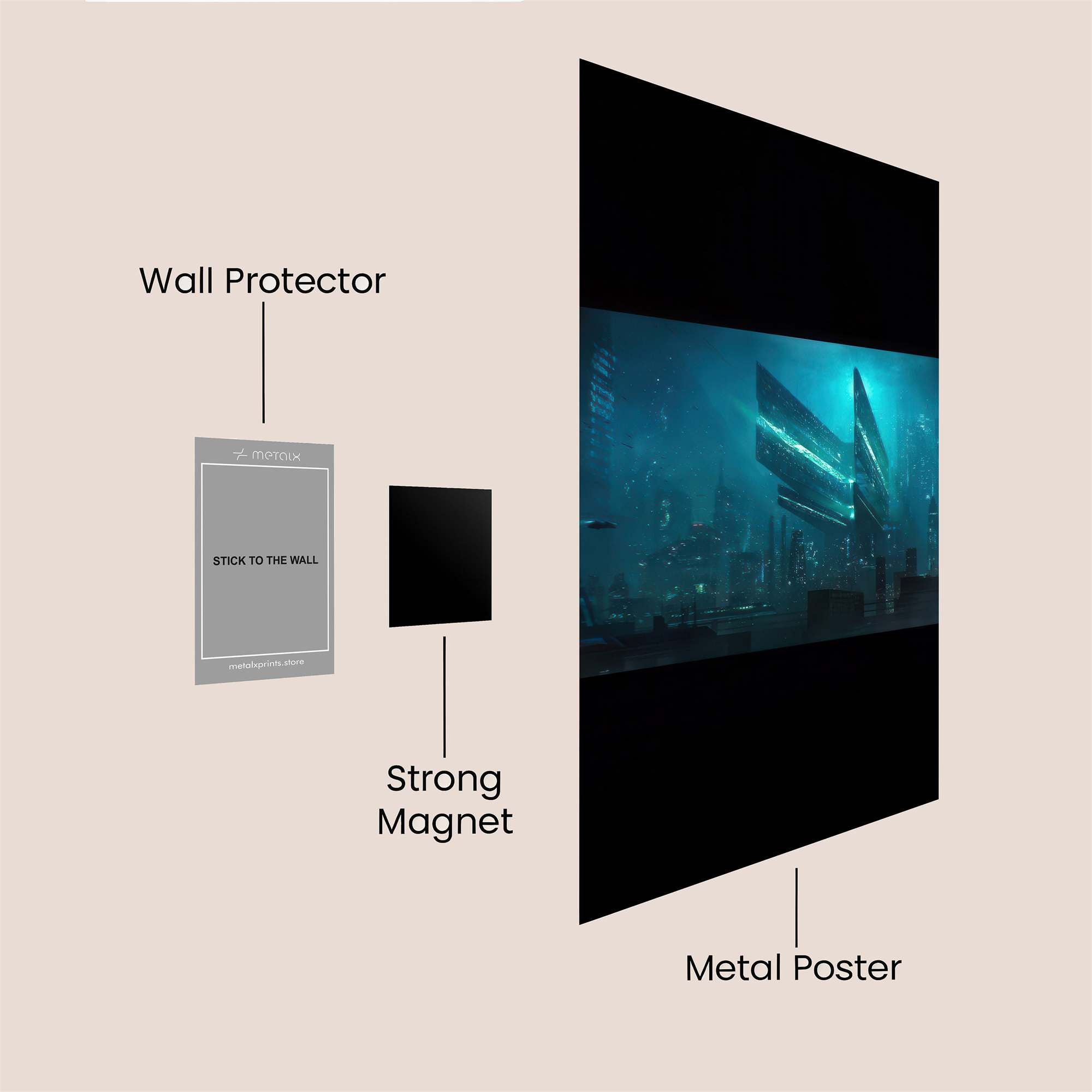 Neon Abyss Safe Wall Magnetic / M
