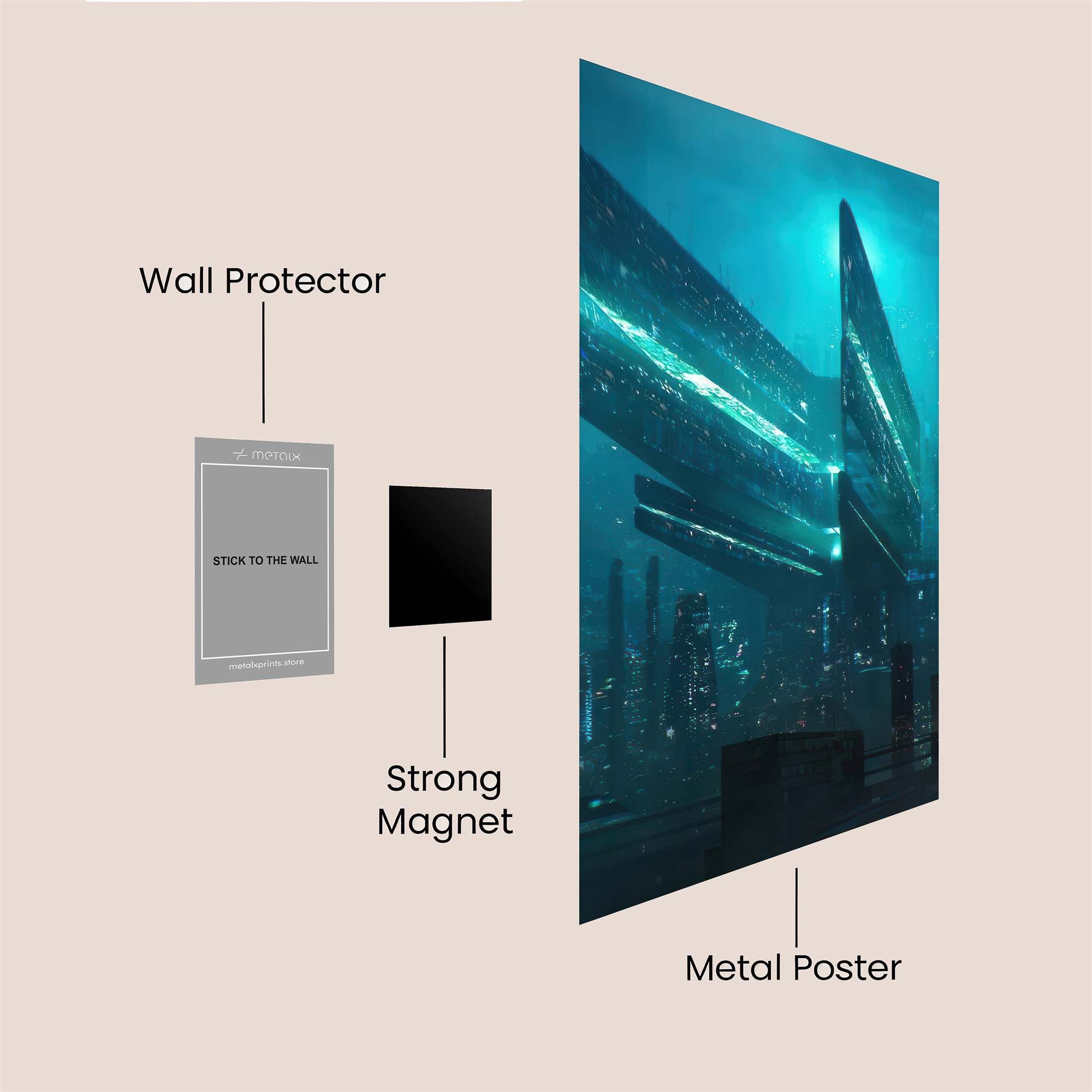 Neon Serenity Safe Wall Magnetic / M