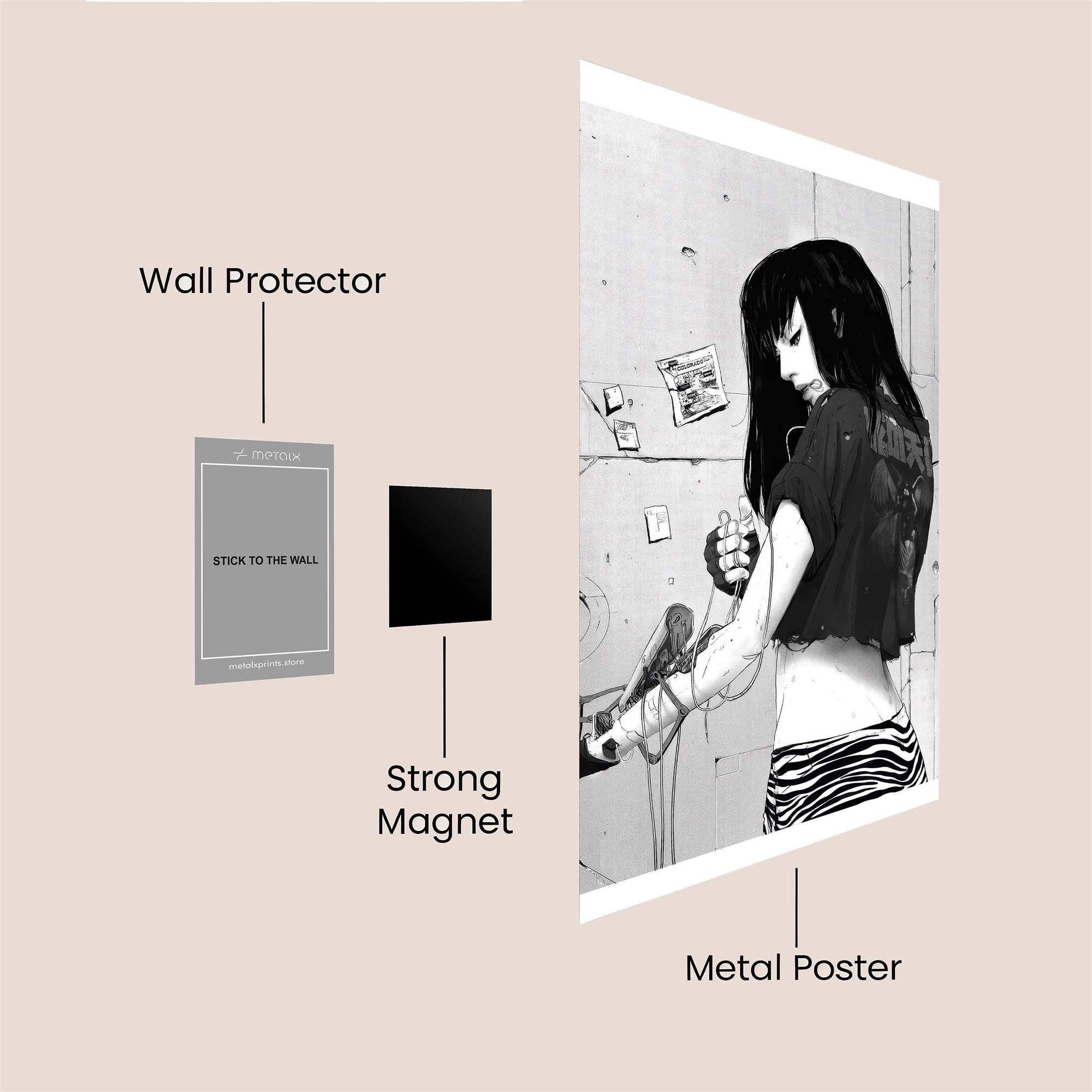 Floral Serenity Safe Wall Magnetic / M