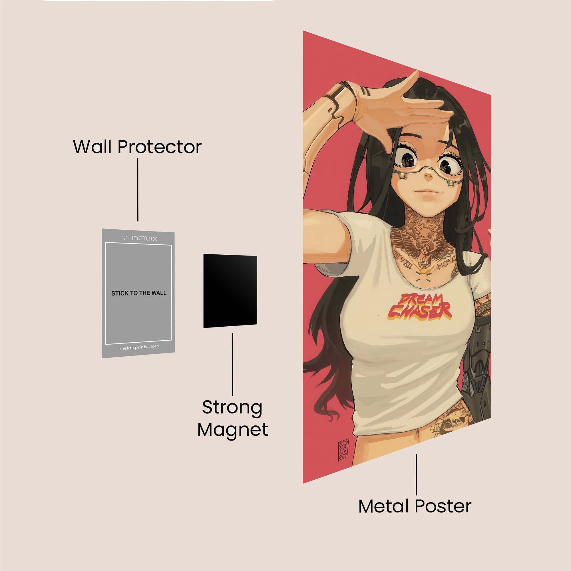 Gothic Elegance Safe Wall Magnetic / M