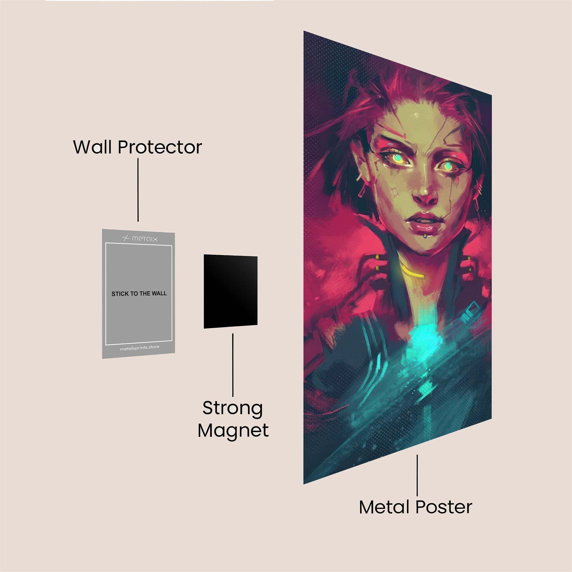 Neon Enigma Safe Wall Magnetic / M