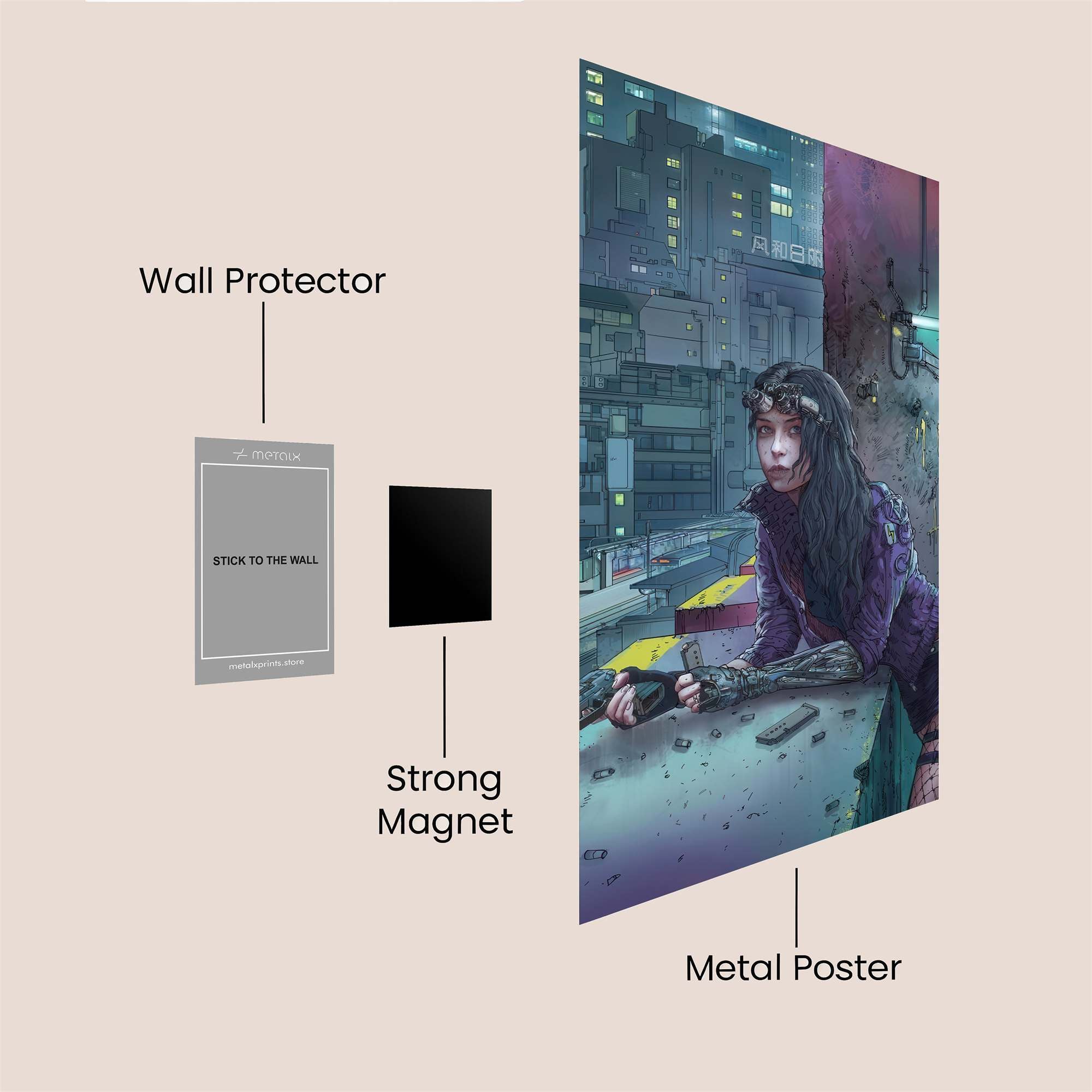 Cyberpunk Siren Safe Wall Magnetic / M