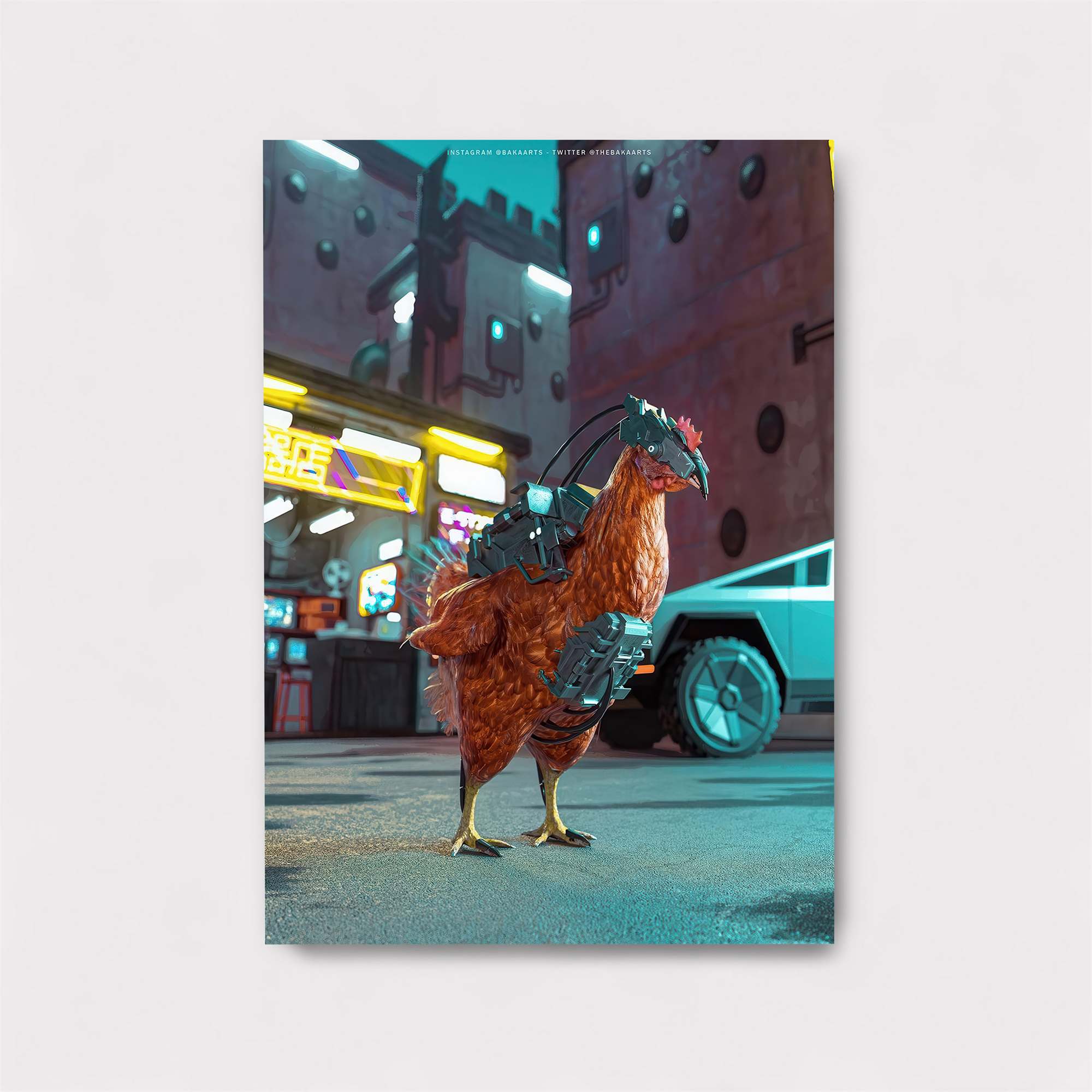 Cybernetic Chicken Safe Wall Magnetic / M