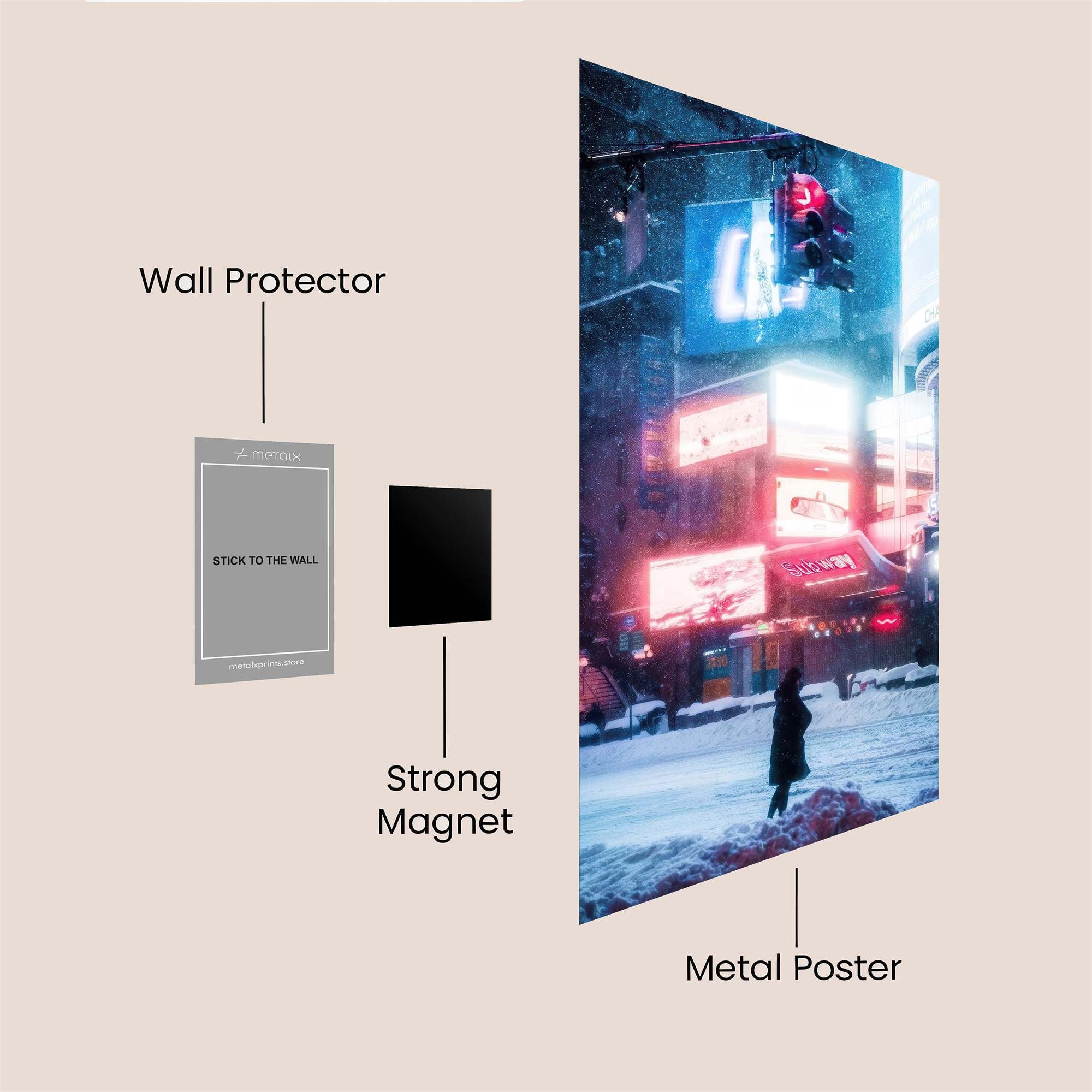 TimesSquare Tranquil Safe Wall Magnetic / M