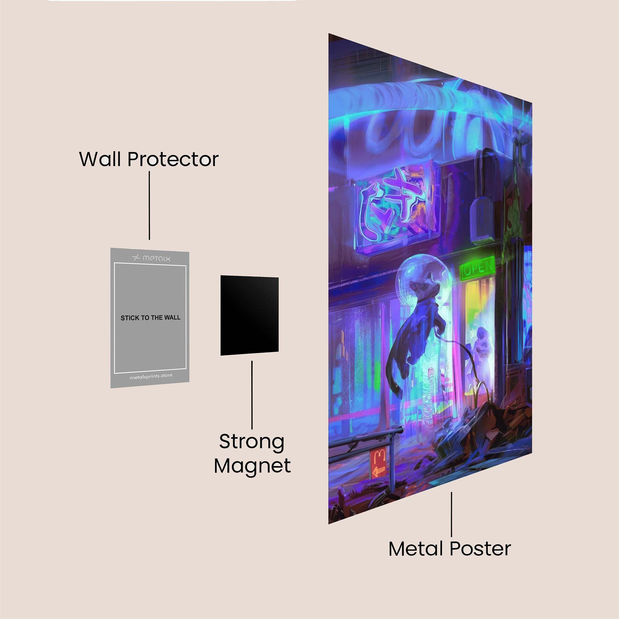 Neon Cataclysm Safe Wall Magnetic / M