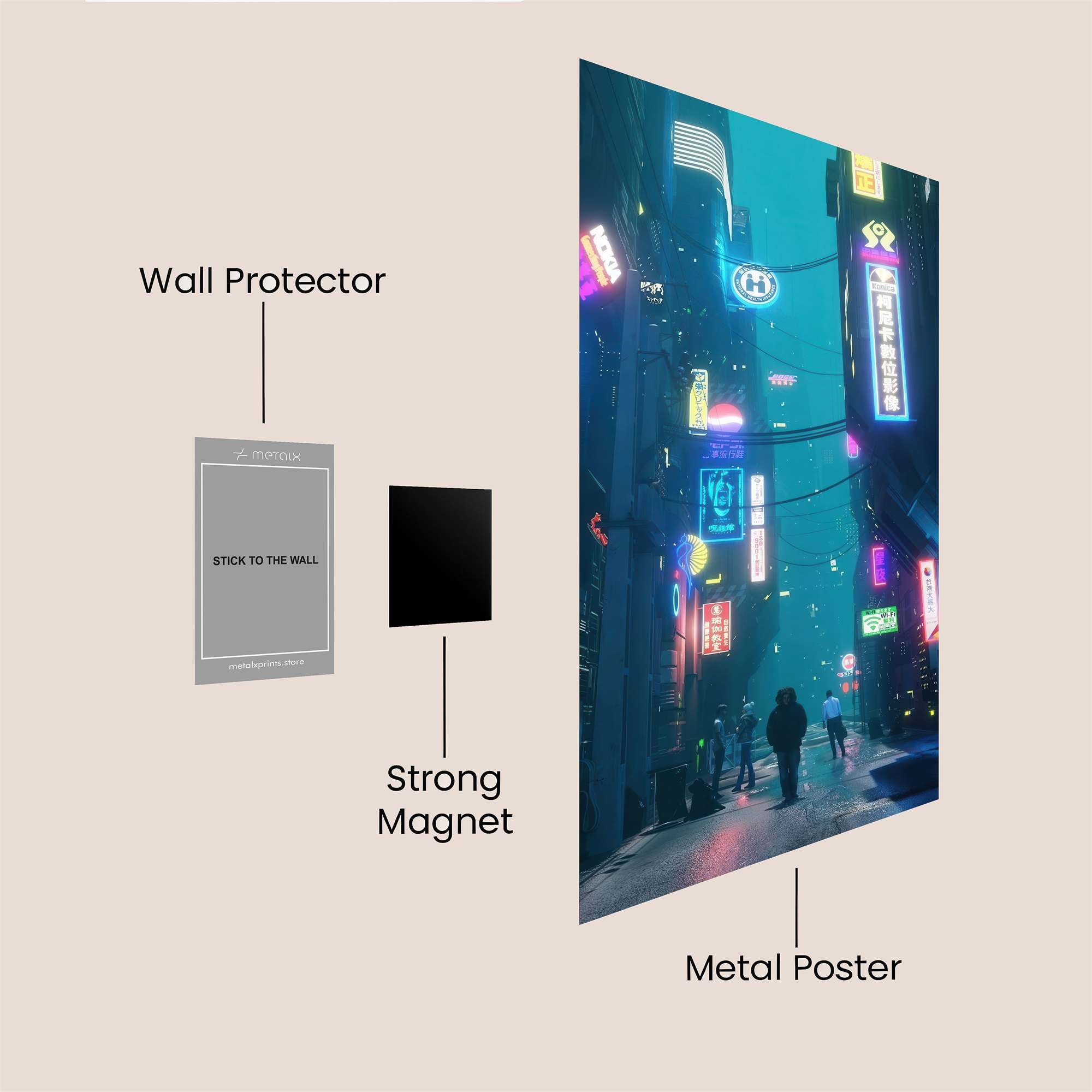 Neon Serenity Safe Wall Magnetic / M