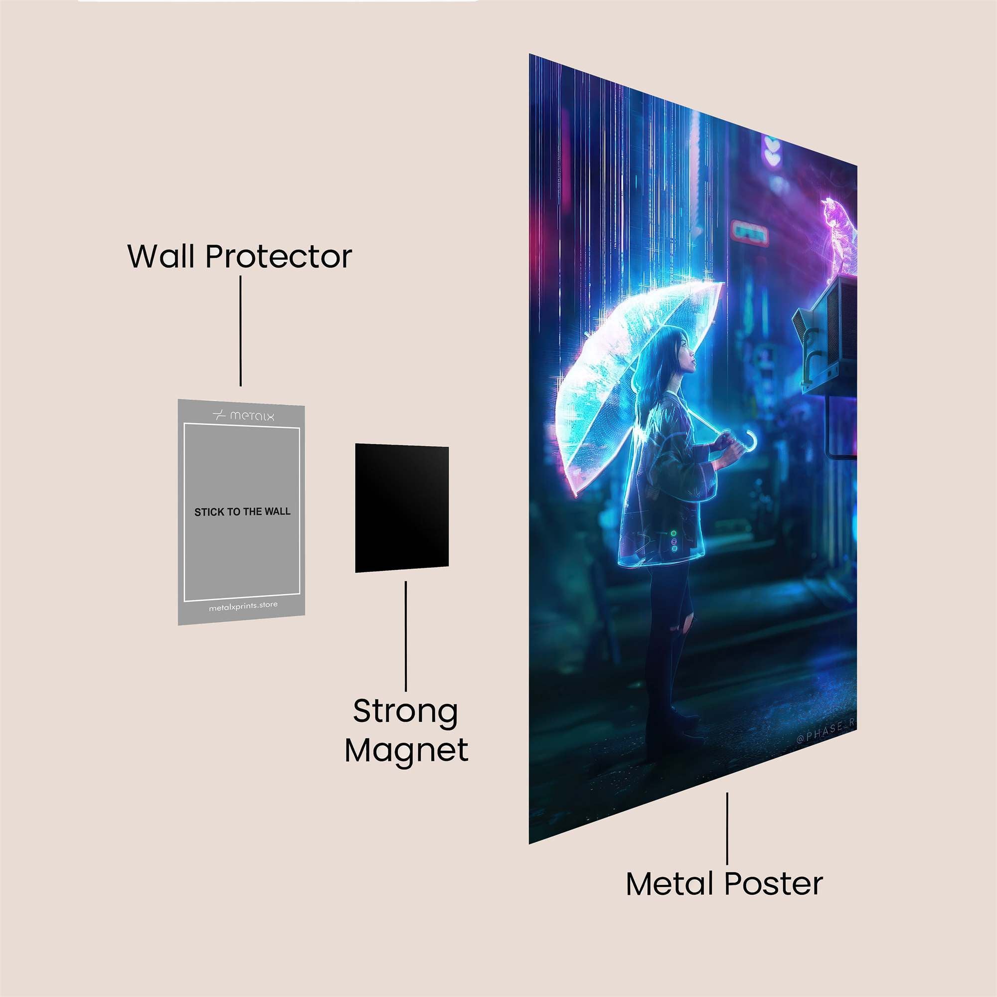 Neon Serenity Safe Wall Magnetic / M