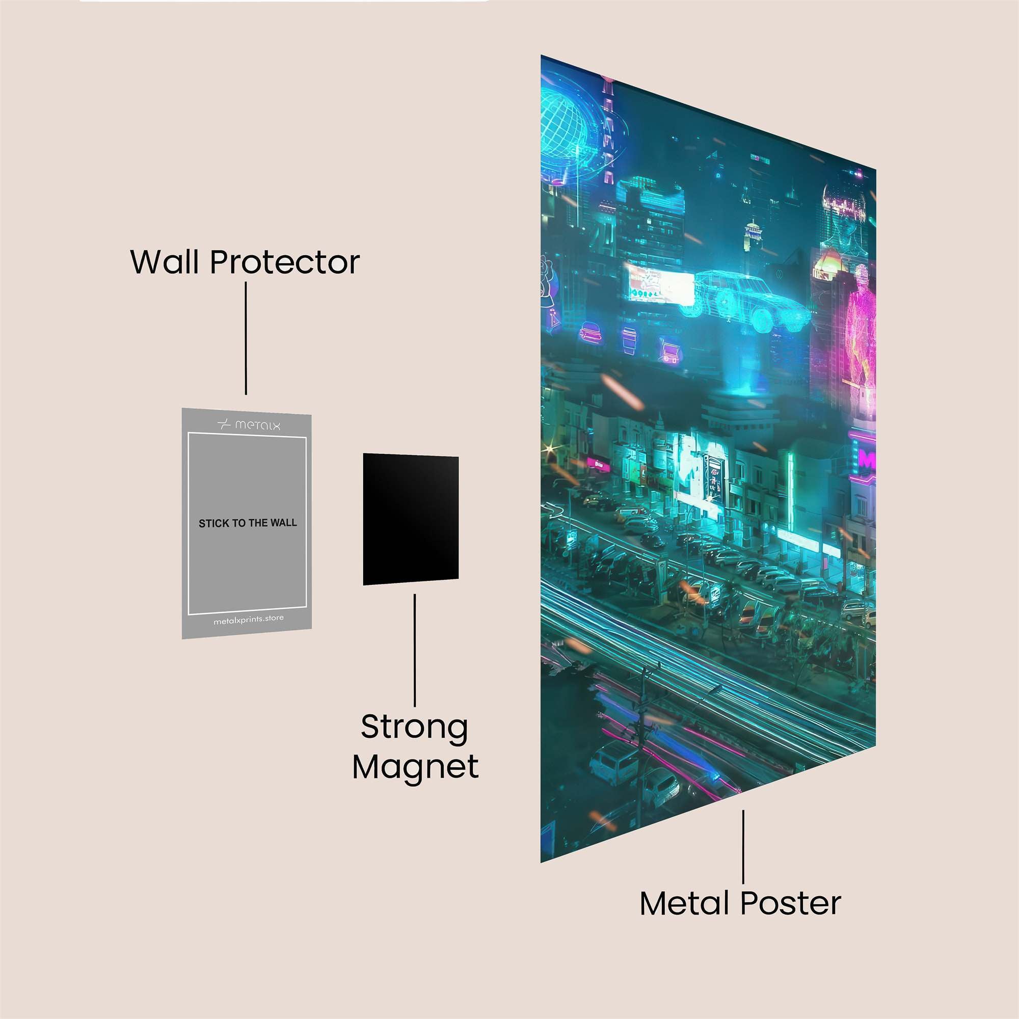 Cyber Serenity Safe Wall Magnetic / M