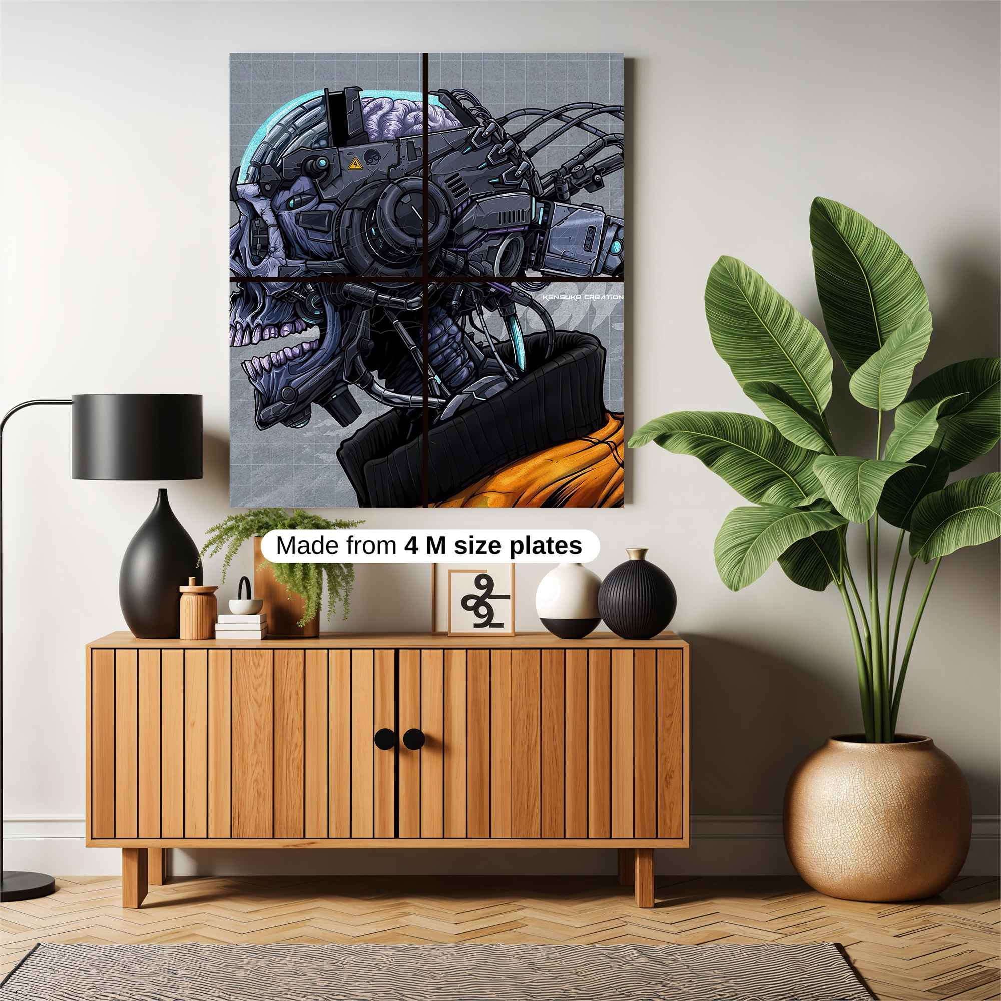 Cyber Skull Safe Wall Magnetic / M