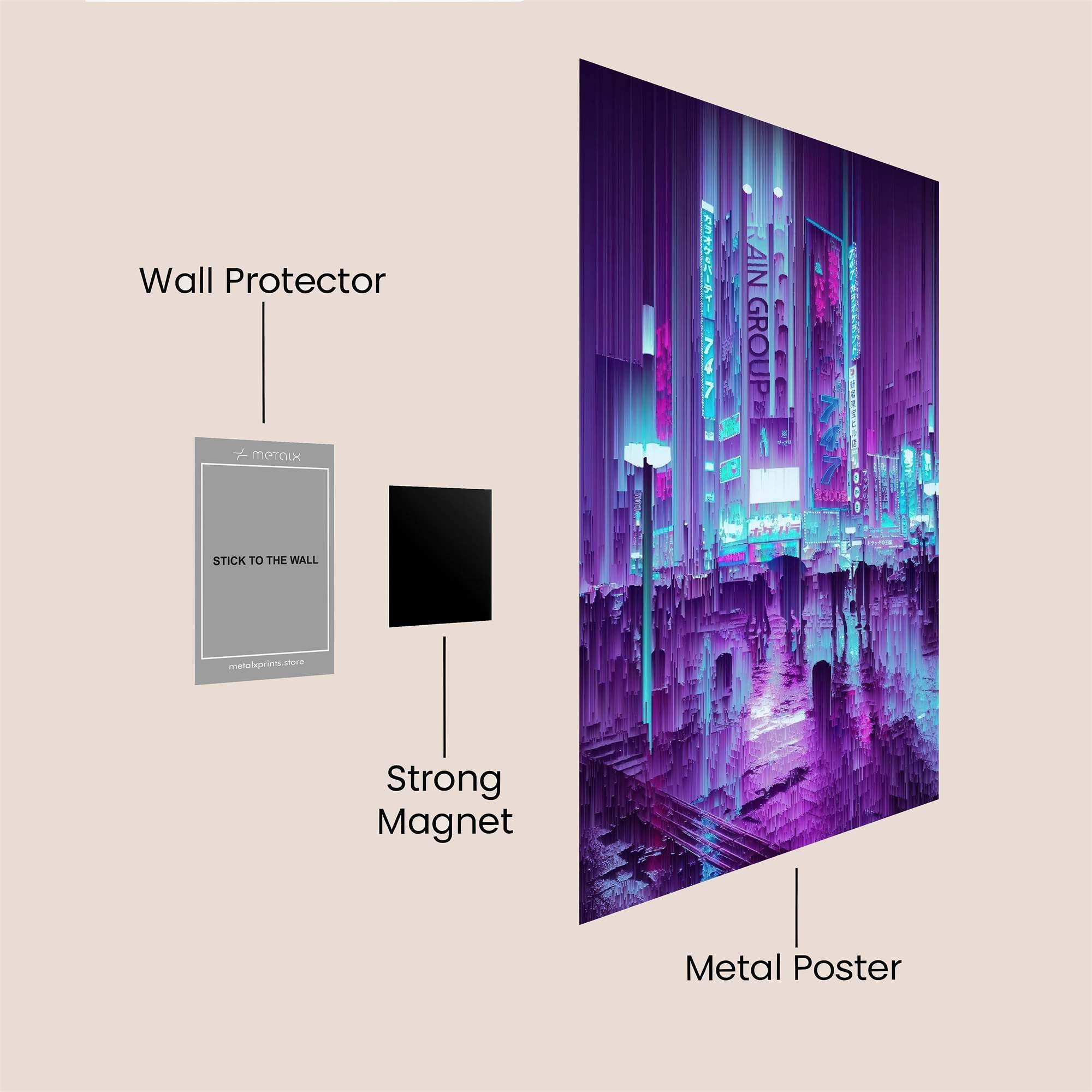 Neon Echoes Safe Wall Magnetic / M
