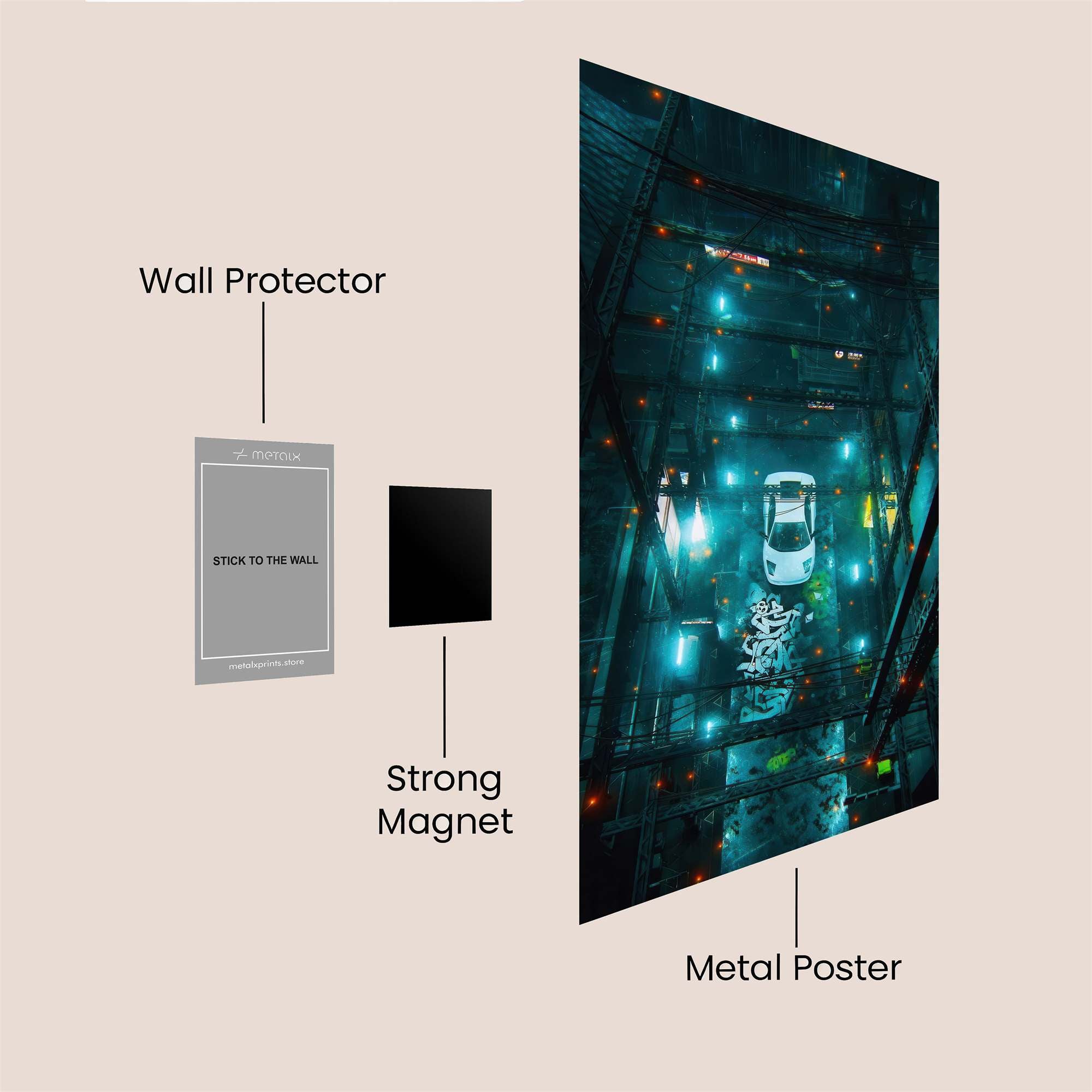 Neon Descent Safe Wall Magnetic / M