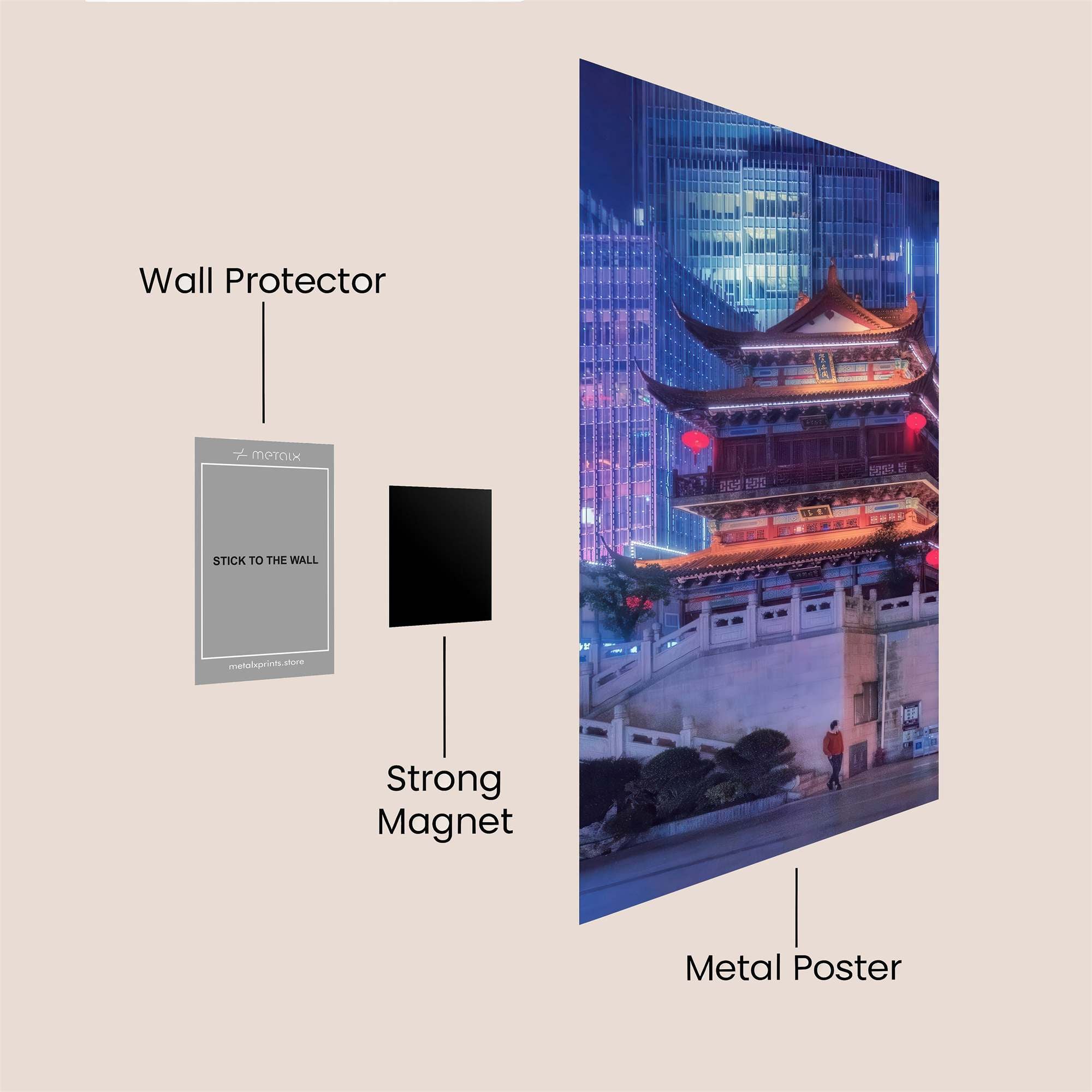 Neon Serenity Safe Wall Magnetic / M