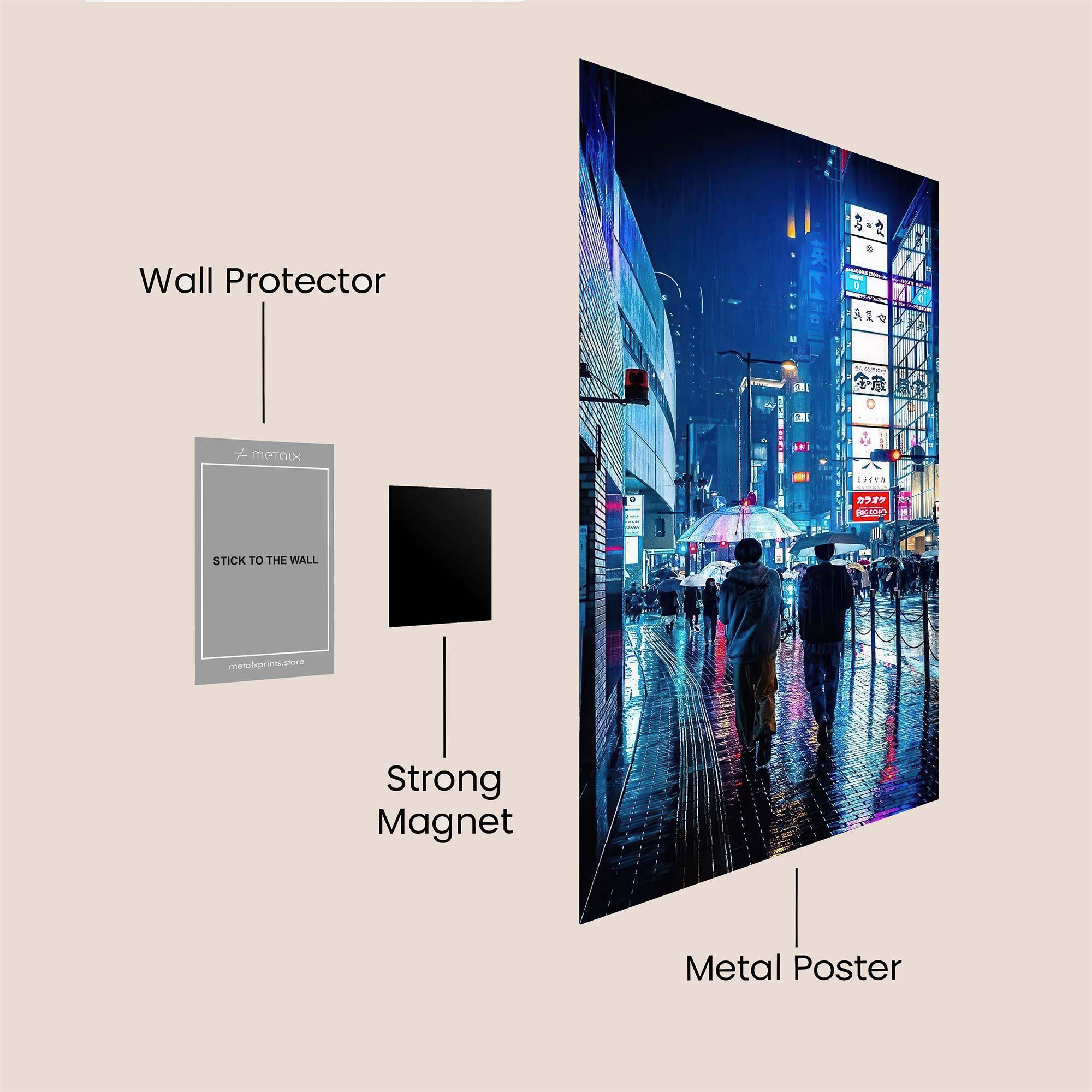 Neon Reflections Safe Wall Magnetic / M