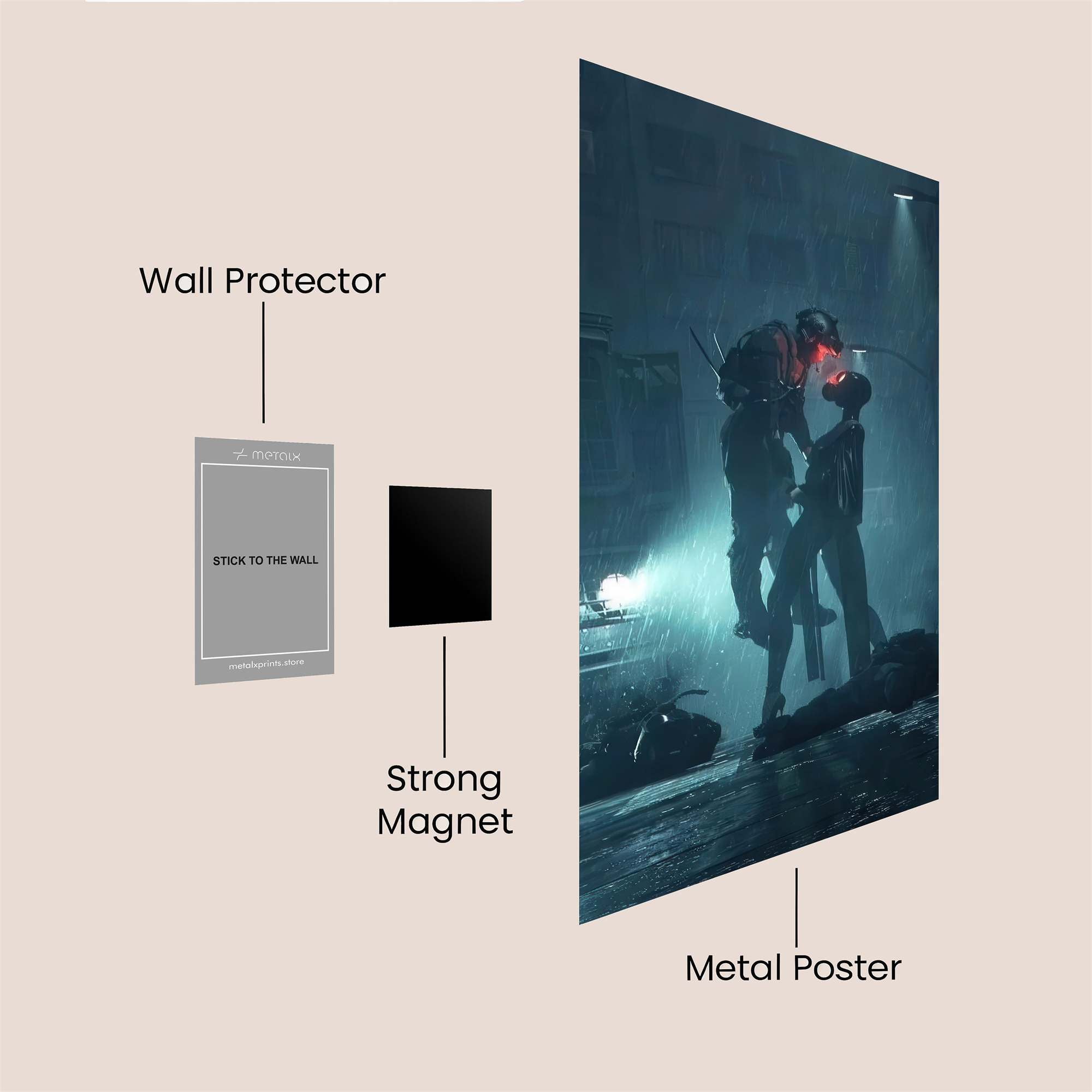 Neon Confrontation Safe Wall Magnetic / M