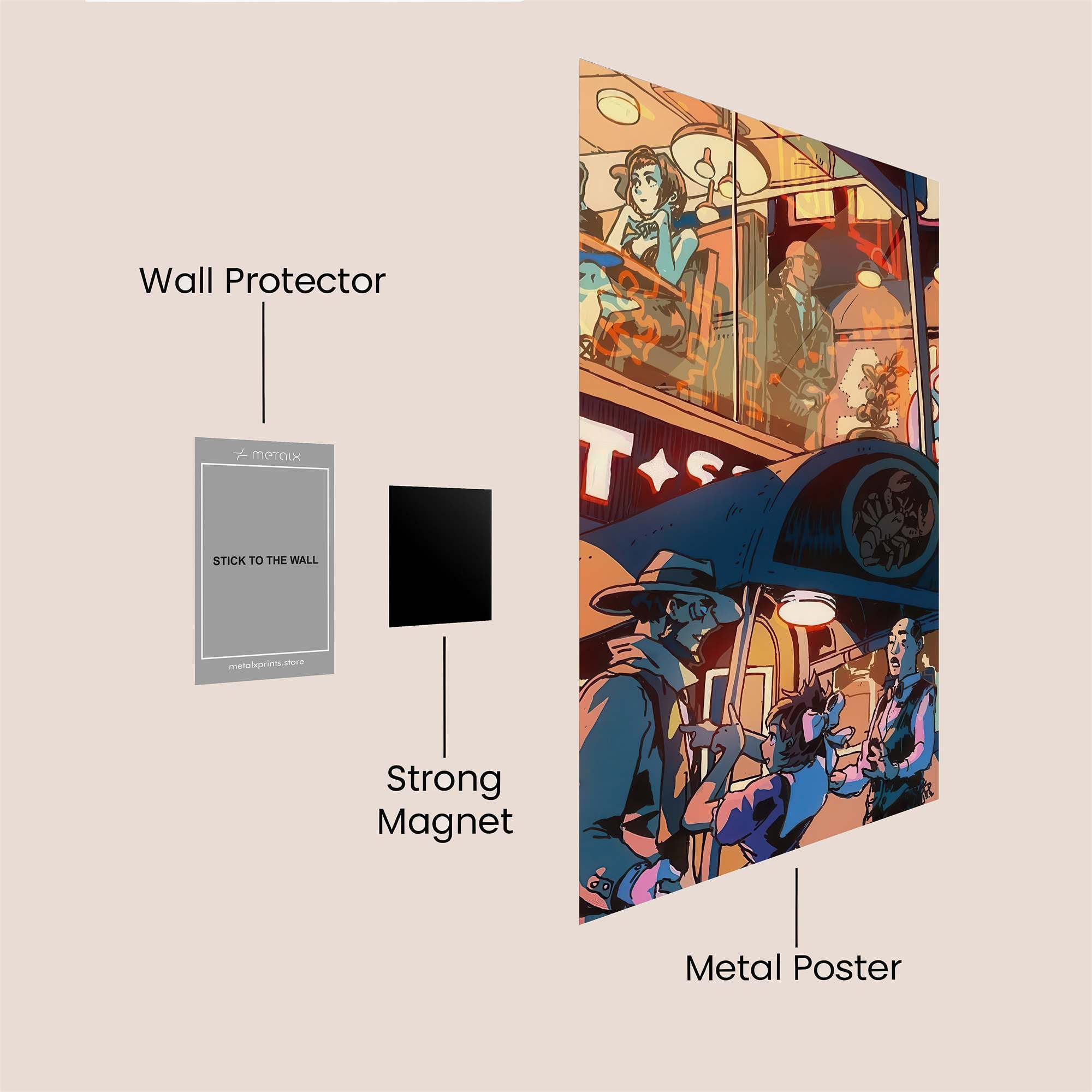 Noir Whirlwind Safe Wall Magnetic / M