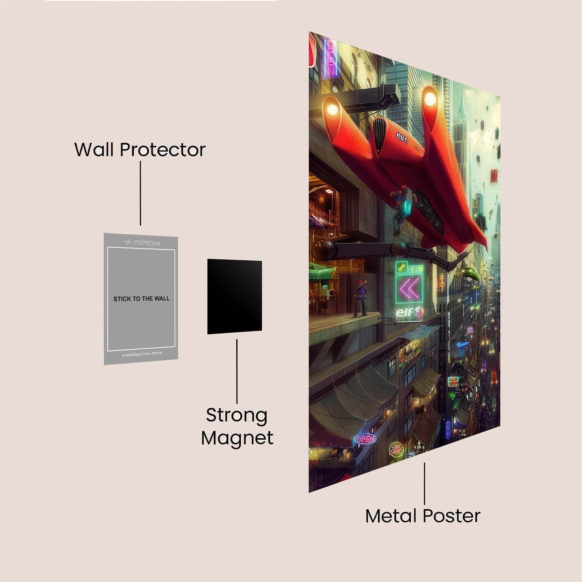 Futuristic Soar Safe Wall Magnetic / M
