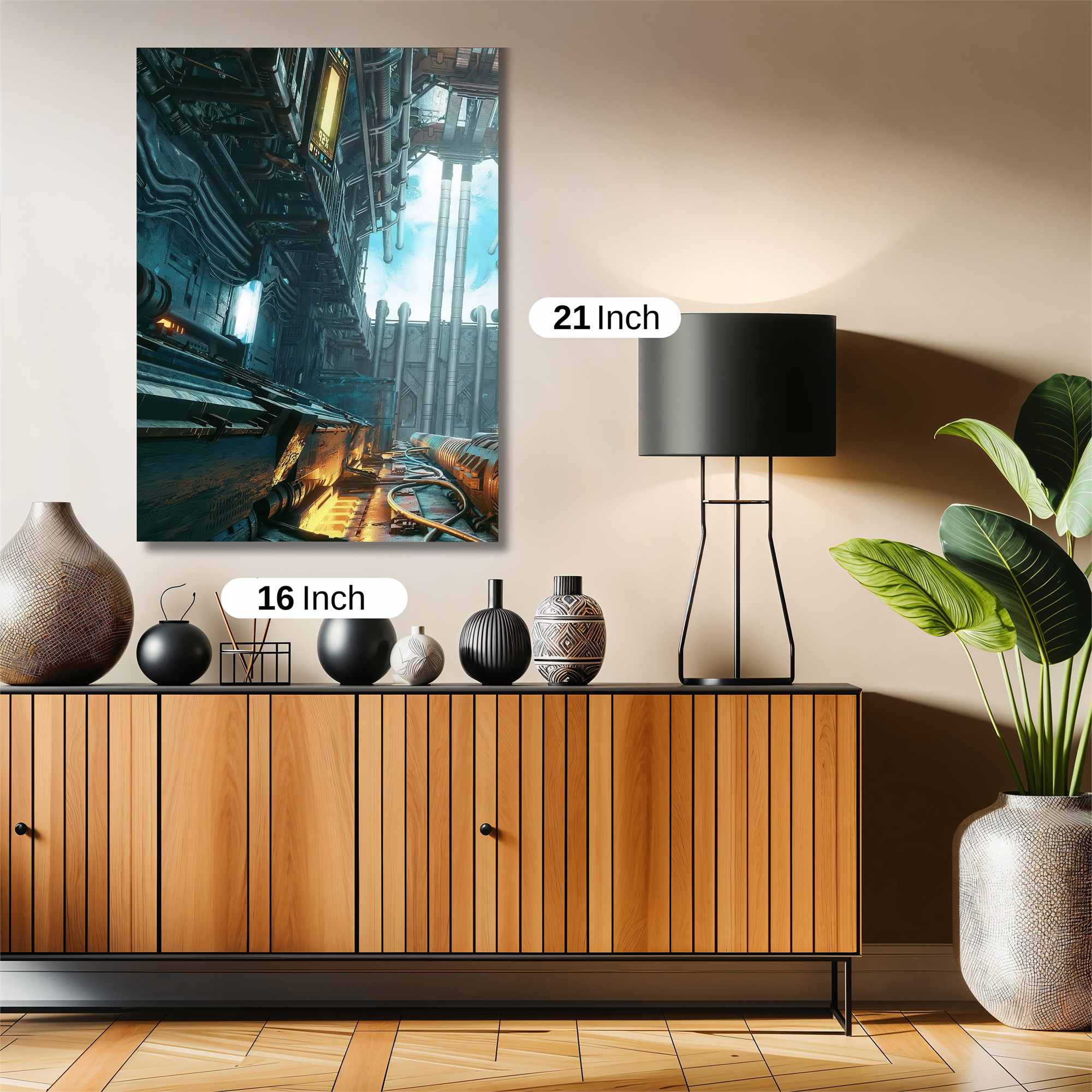 Futuristic Serenity Safe Wall Magnetic / M