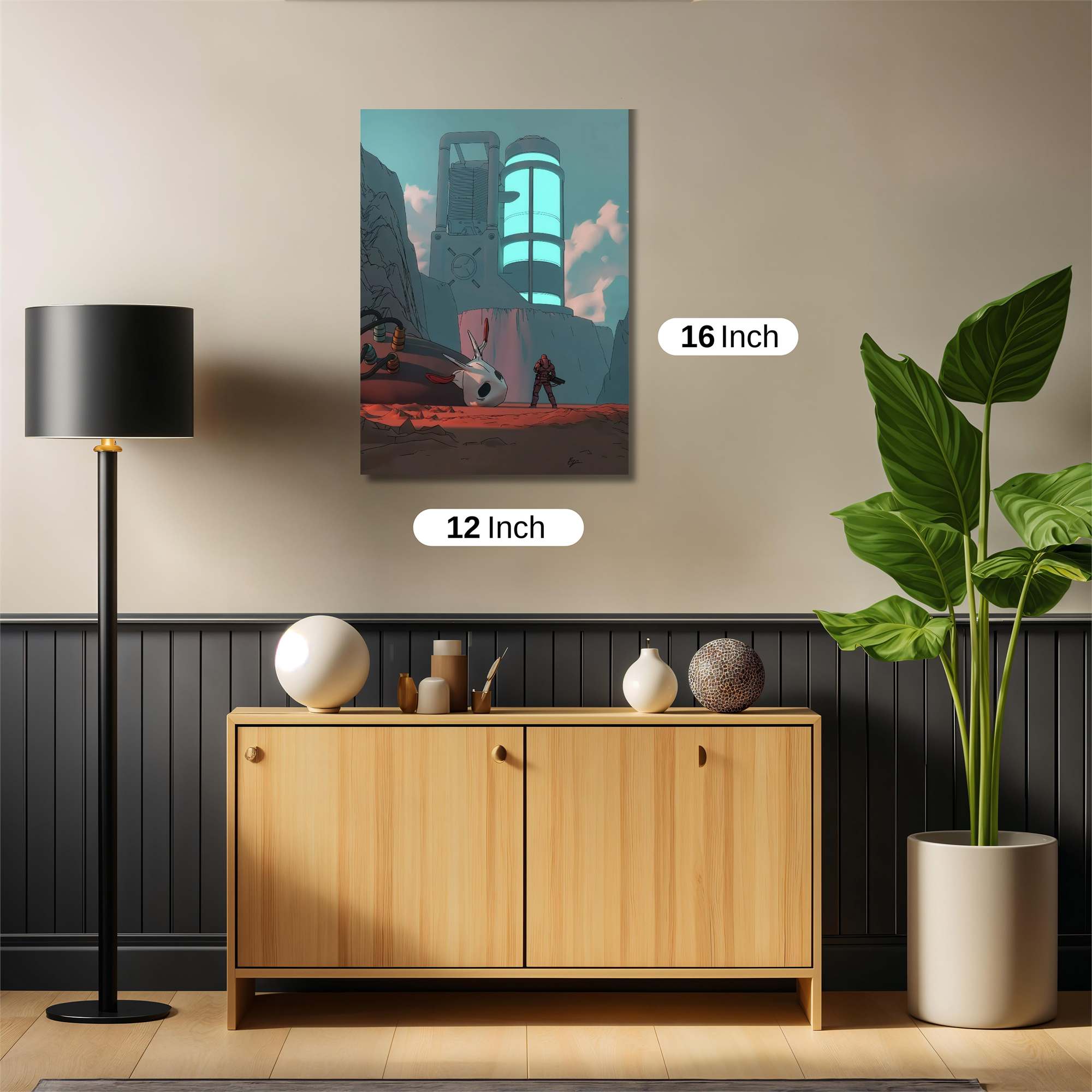 Futuristic Solitude Safe Wall Magnetic / M