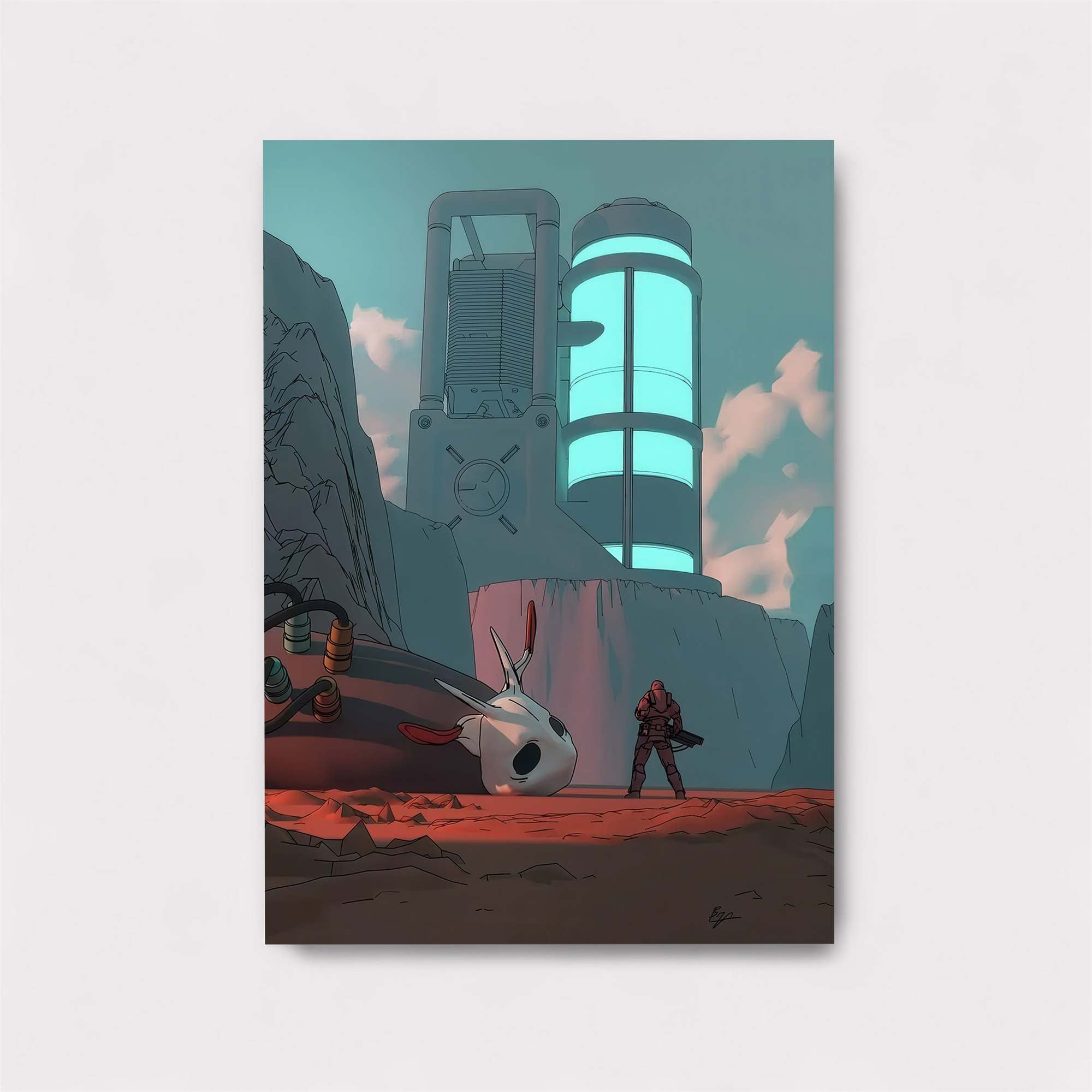 Futuristic Solitude Safe Wall Magnetic / M