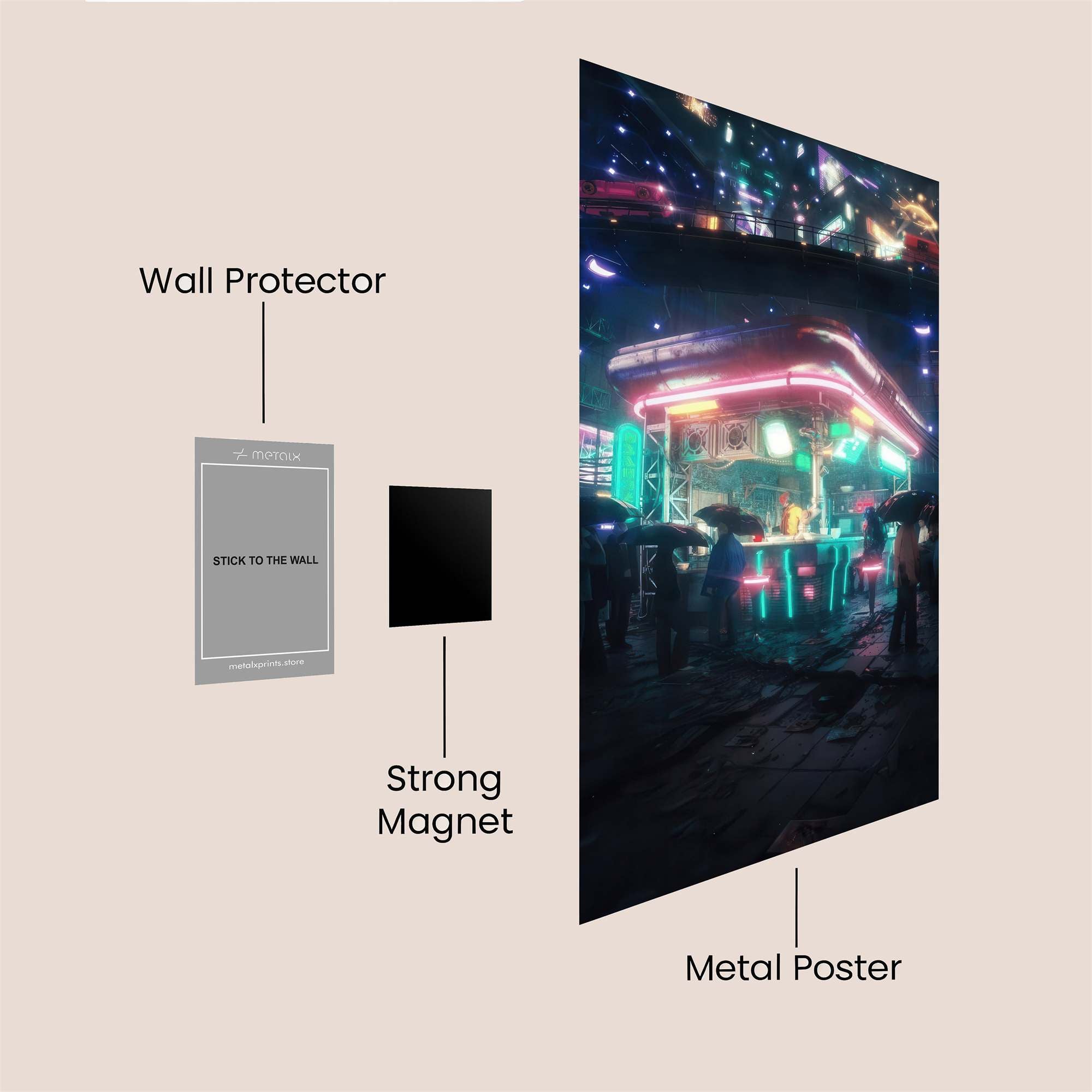 Neon Reverie Safe Wall Magnetic / M