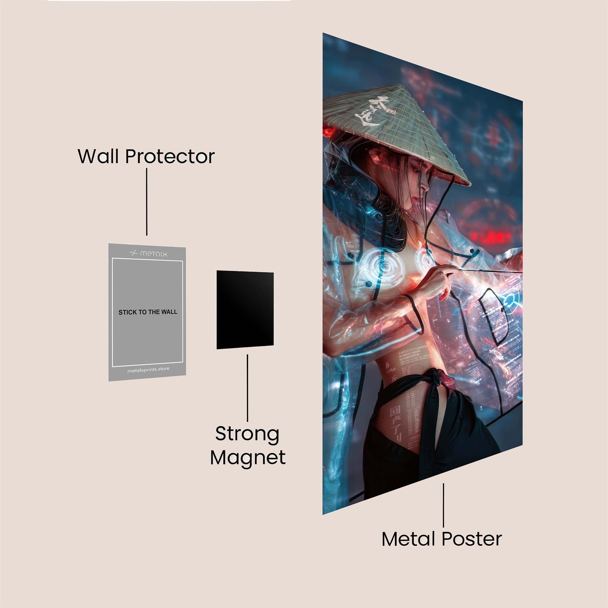 Futuristic Enigma Safe Wall Magnetic / M