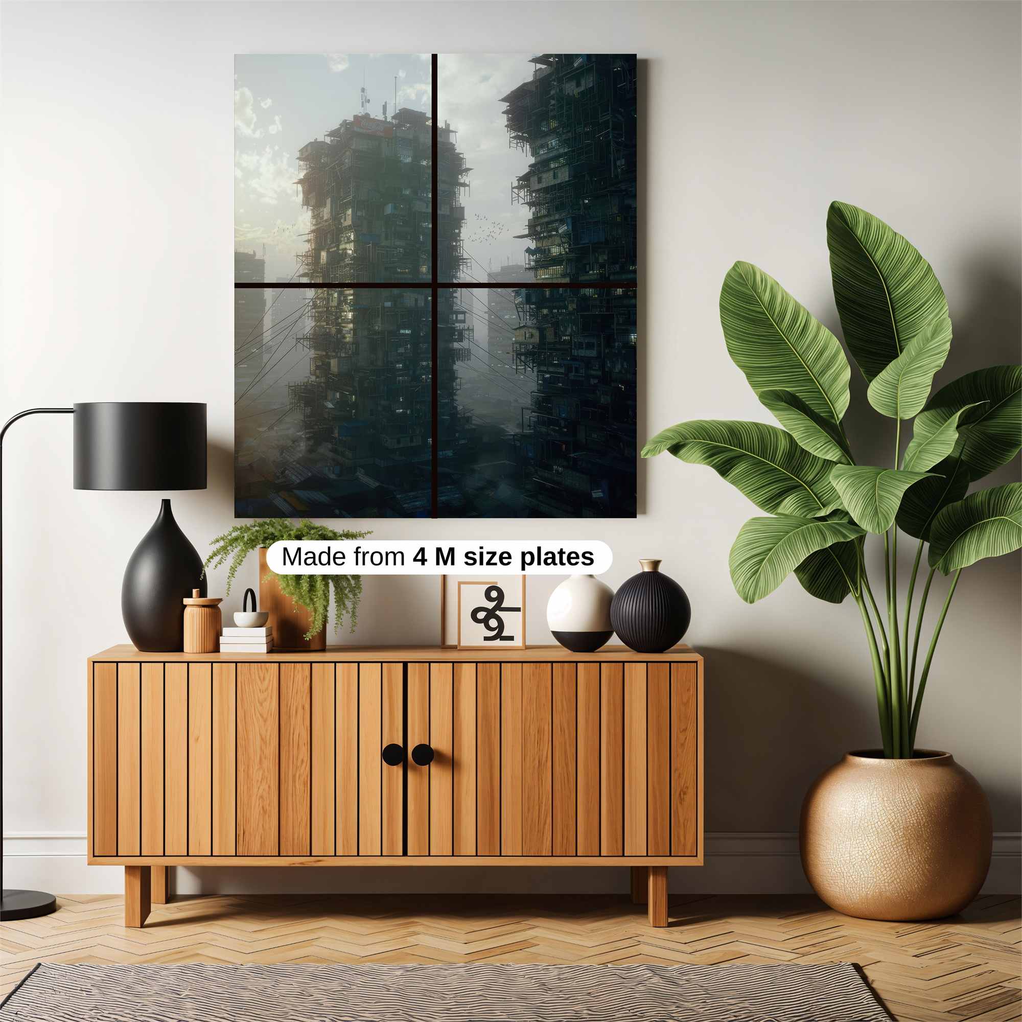 Dystopian Towerscape Safe Wall Magnetic / M