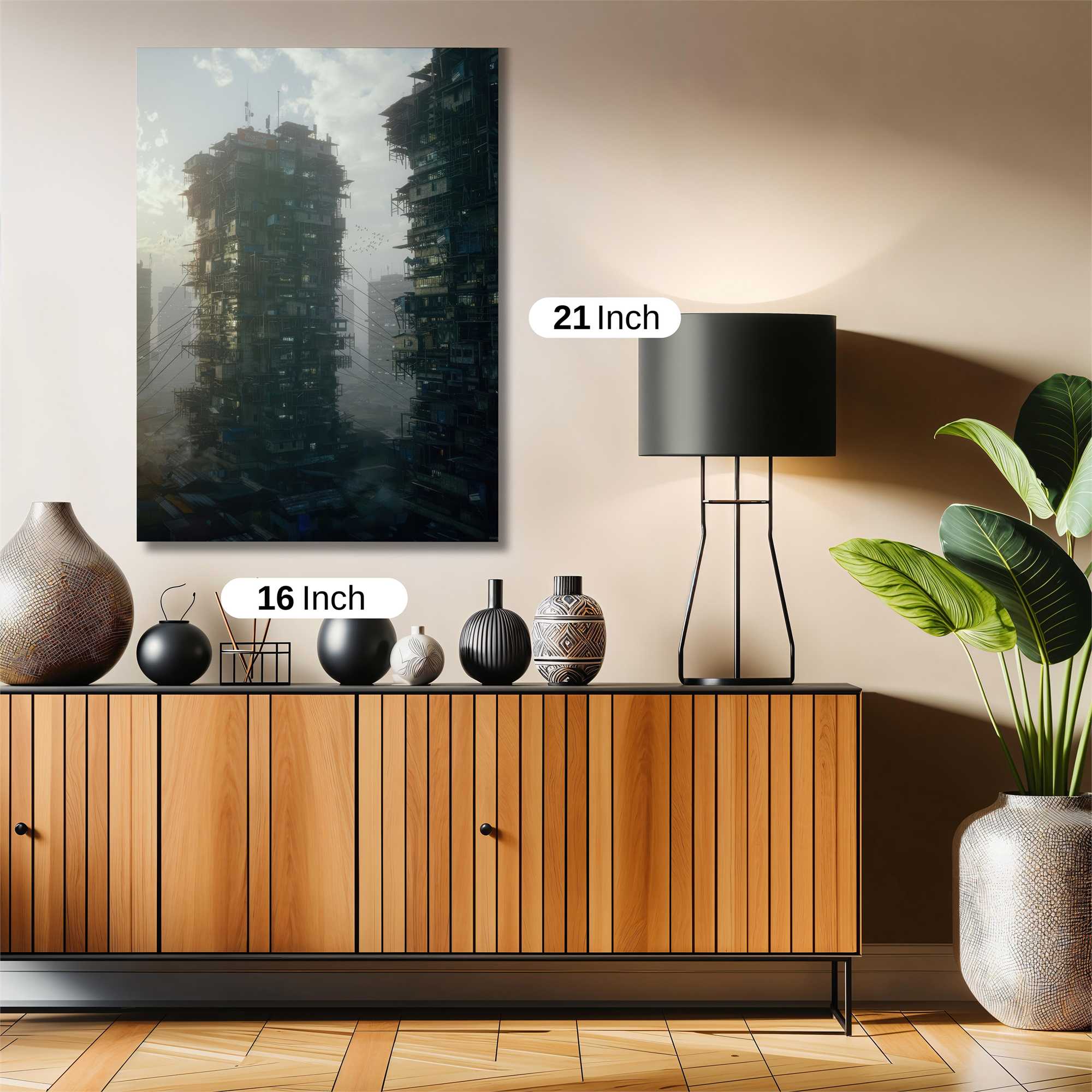 Dystopian Towerscape Safe Wall Magnetic / M