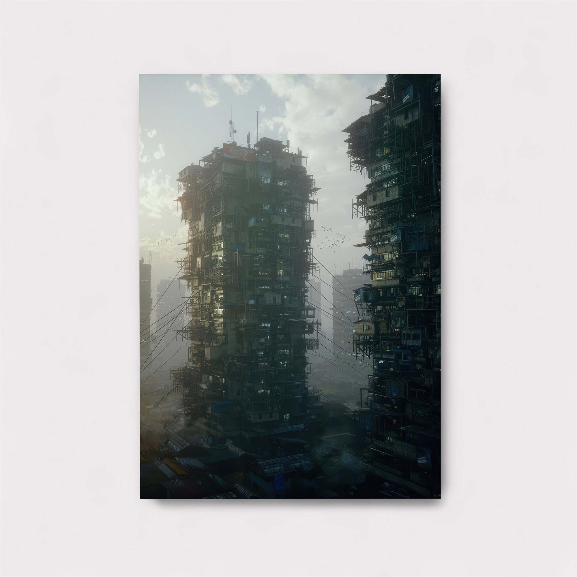 Dystopian Towerscape Safe Wall Magnetic / M