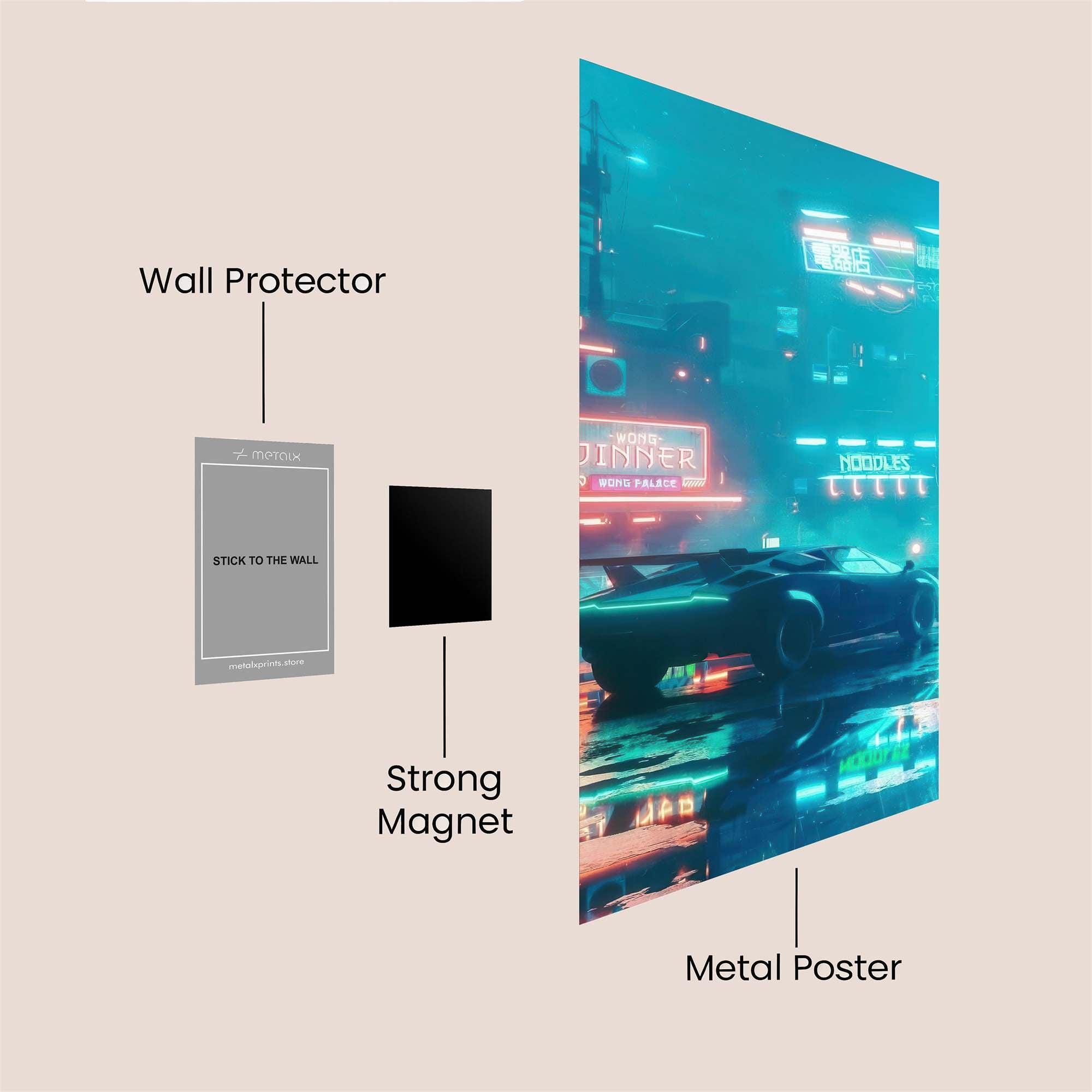 Neon Reverie Safe Wall Magnetic / M