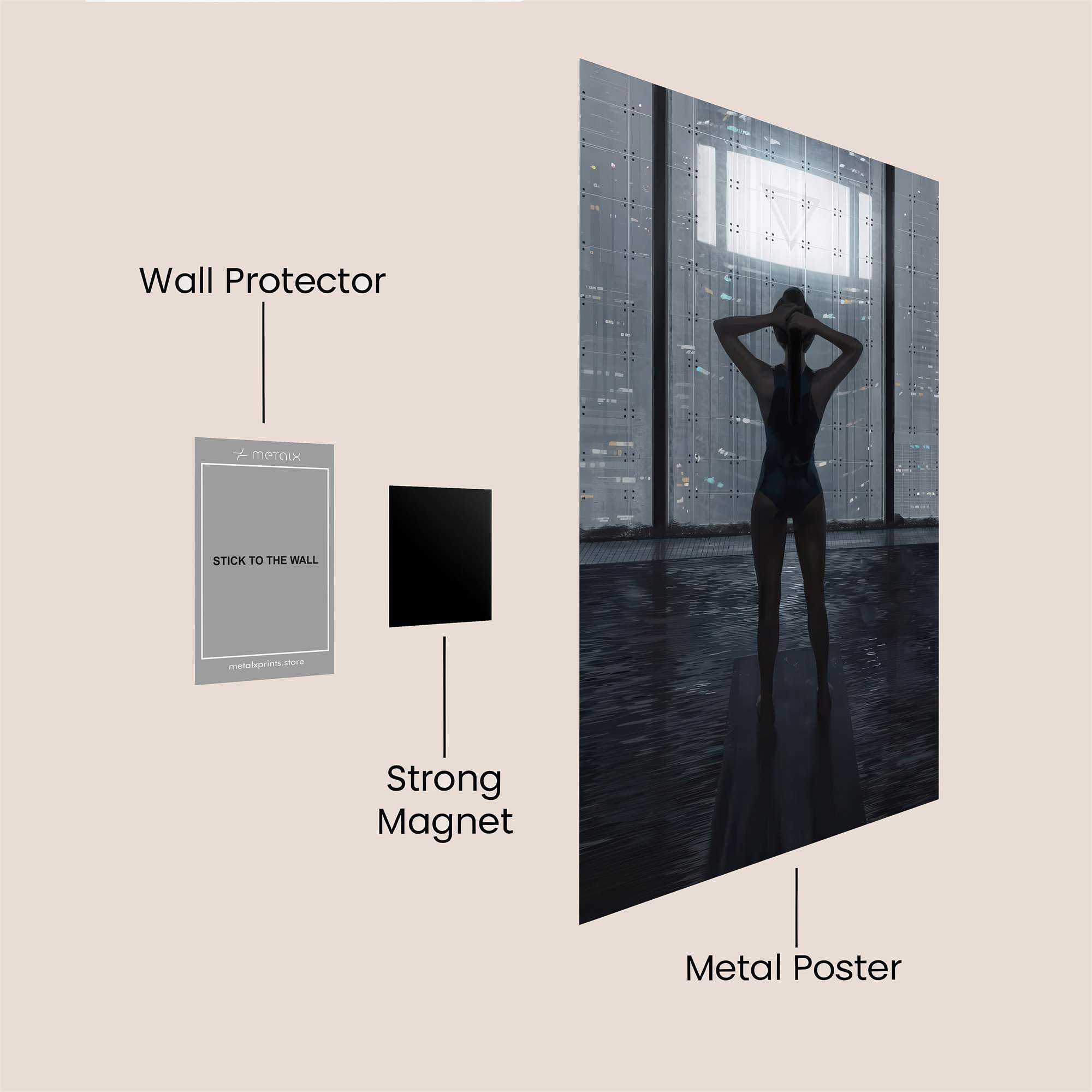 Silhouette Serenity Safe Wall Magnetic / M