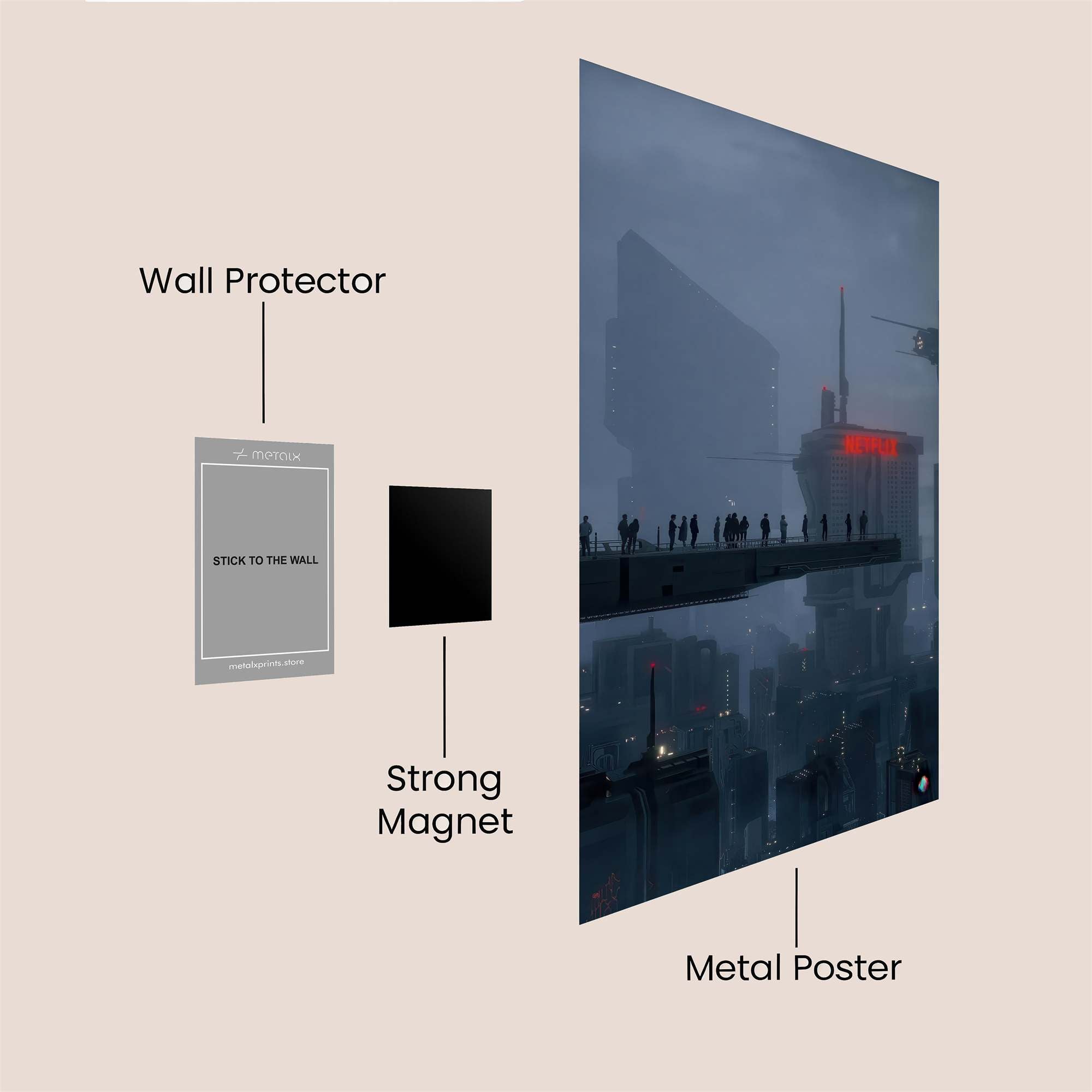 Futuristic Haze Safe Wall Magnetic / M
