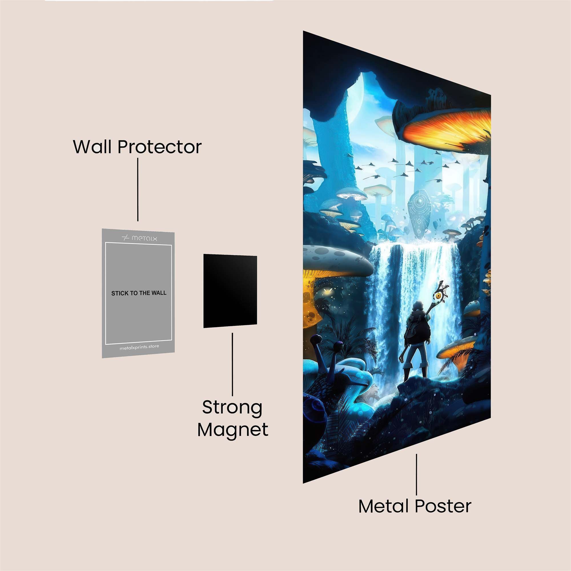 Mushroom Wonderland Safe Wall Magnetic / M