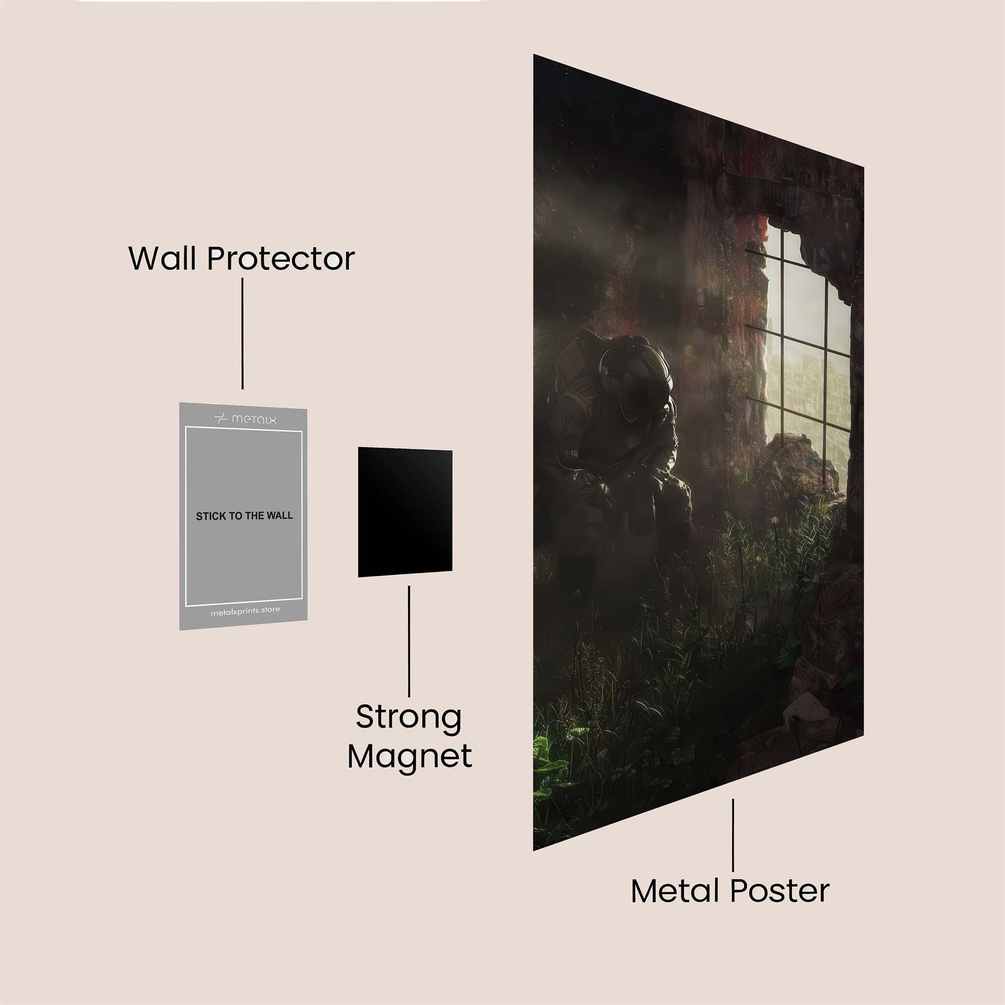 Shadowed Solitude Safe Wall Magnetic / M