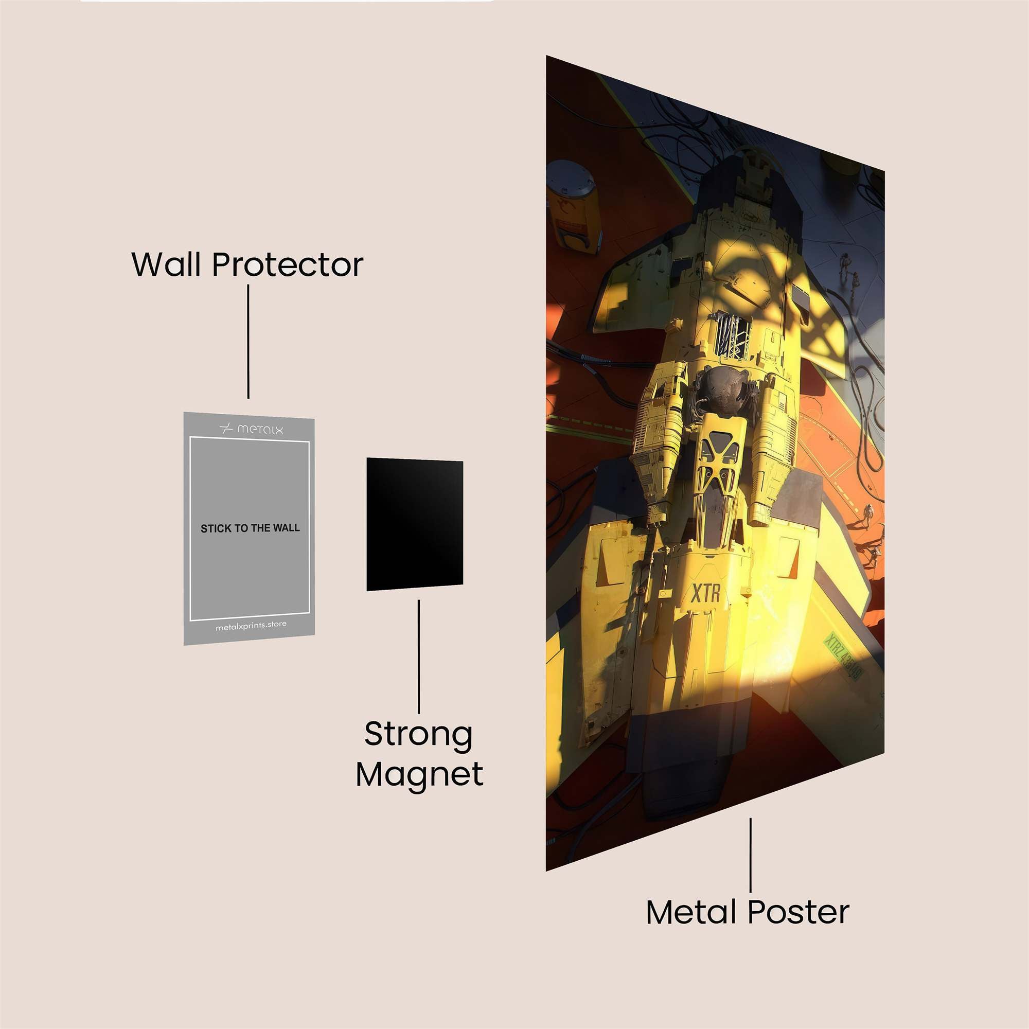 Futuristic Reverie Safe Wall Magnetic / M