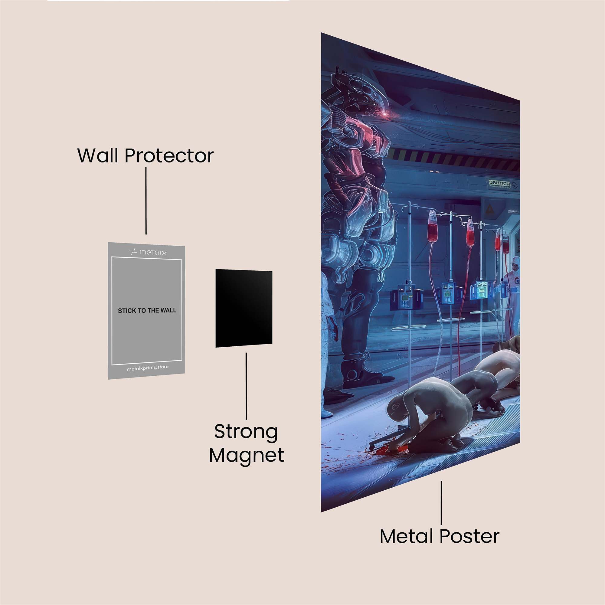 Algorithmic Dystopia Safe Wall Magnetic / M