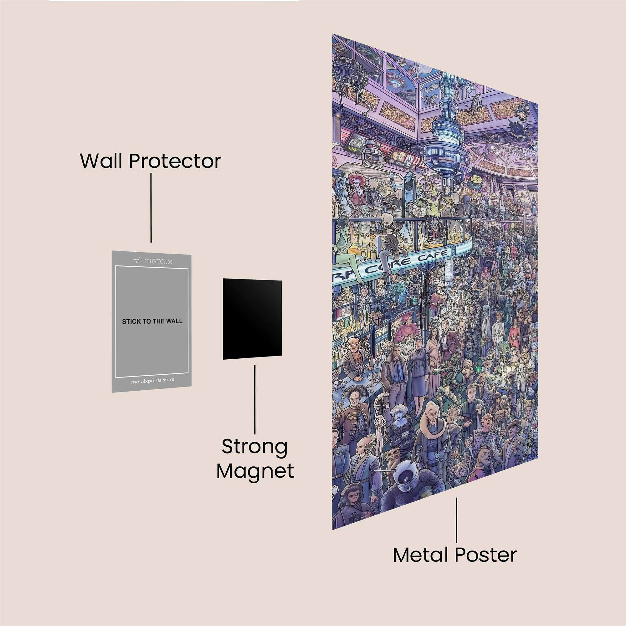 Galactic Bustle Safe Wall Magnetic / M