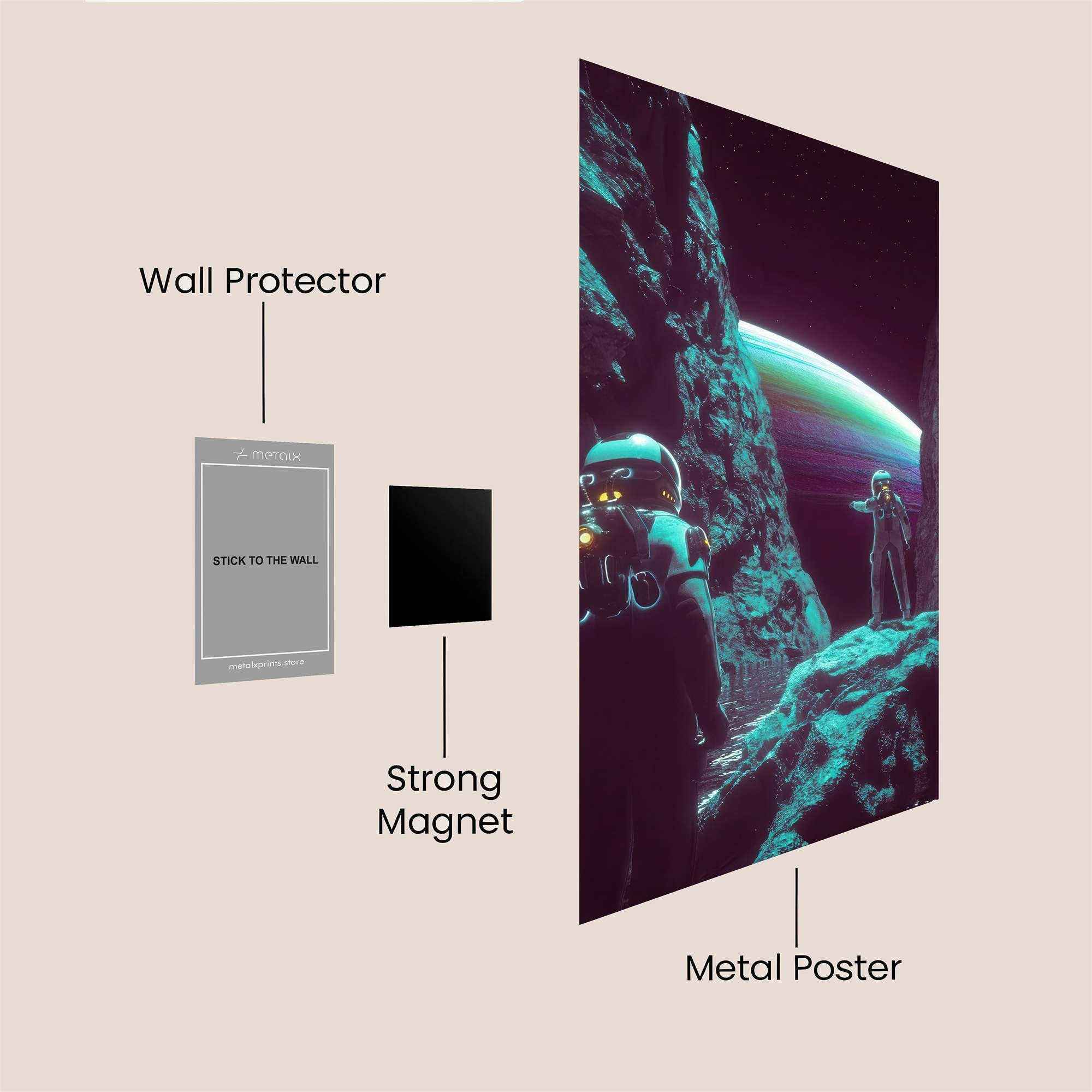 Cosmic Exploration Safe Wall Magnetic / M