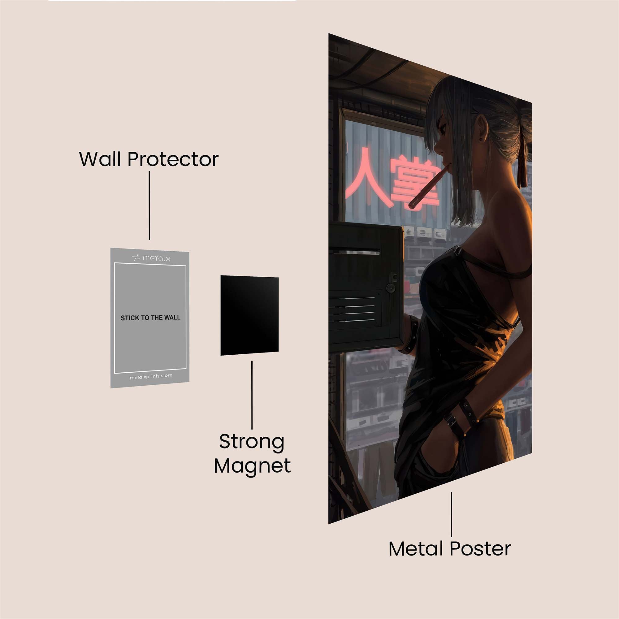 Cyber Noir Safe Wall Magnetic / M